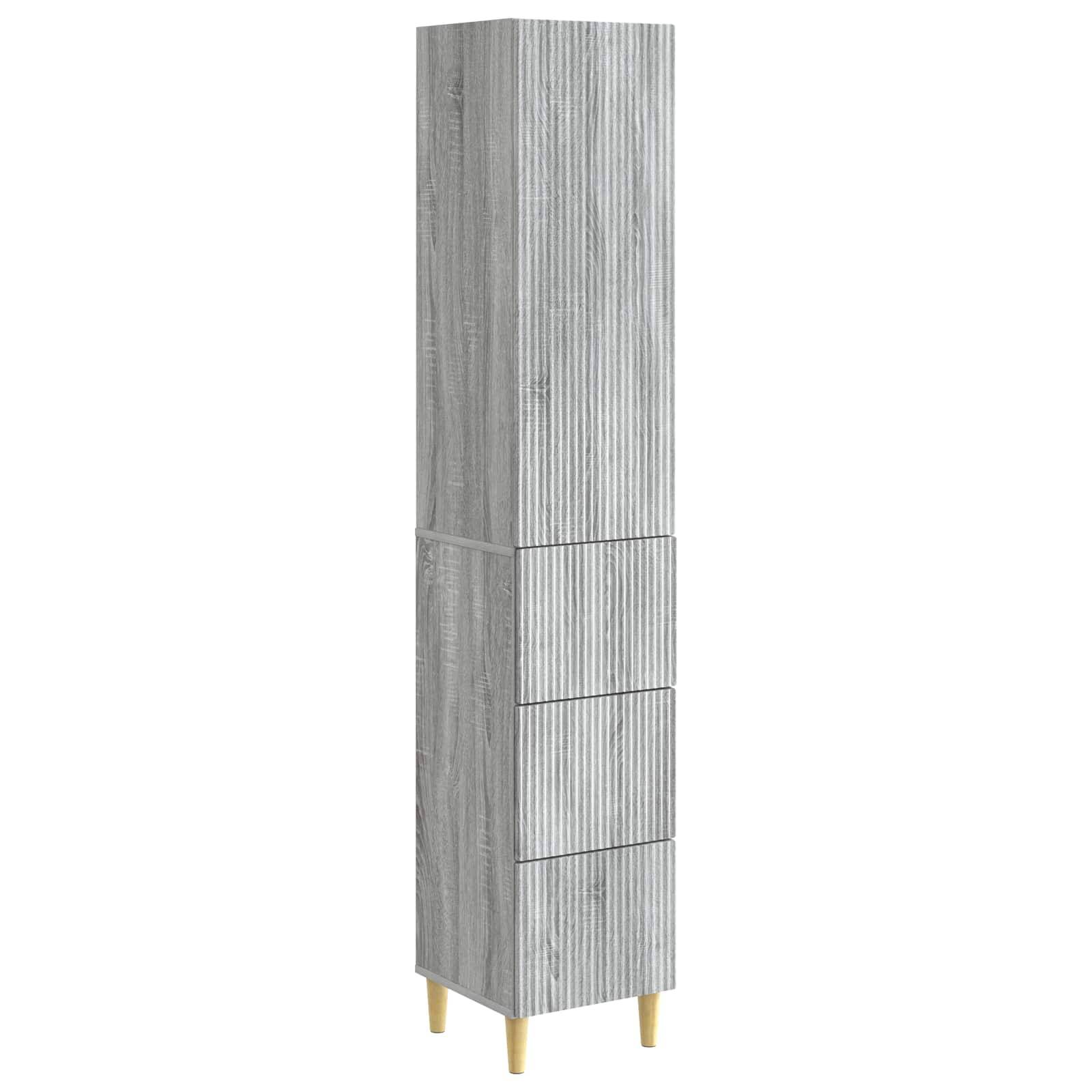 vidaXL Schrankset 2 pcs Grau Sonoma 33 x 34,5 x 90 cm Holzwerkstoff