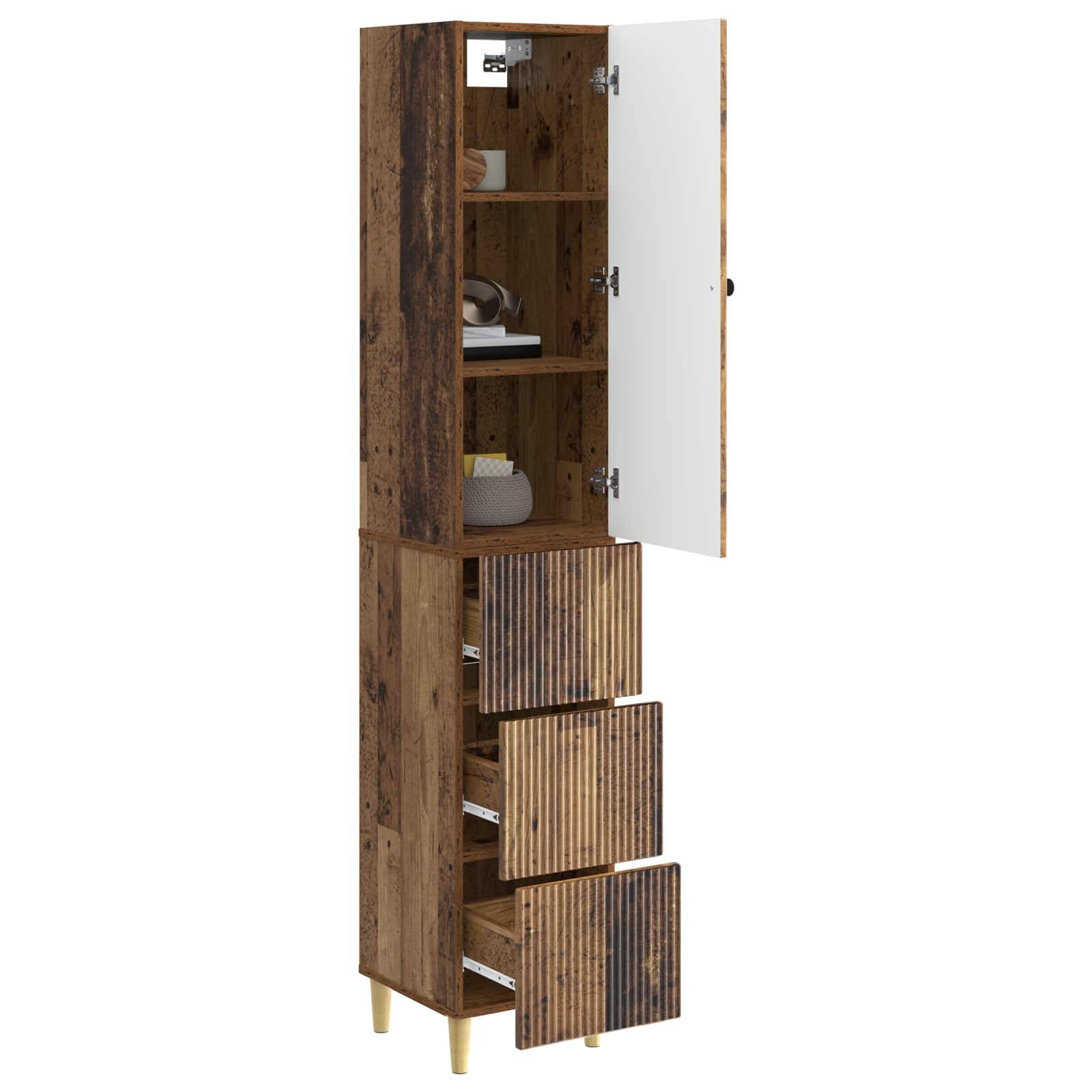 vidaXL Schrankset 2 pcs 33 x 34,5 x 90 cm Holzwerkstoff