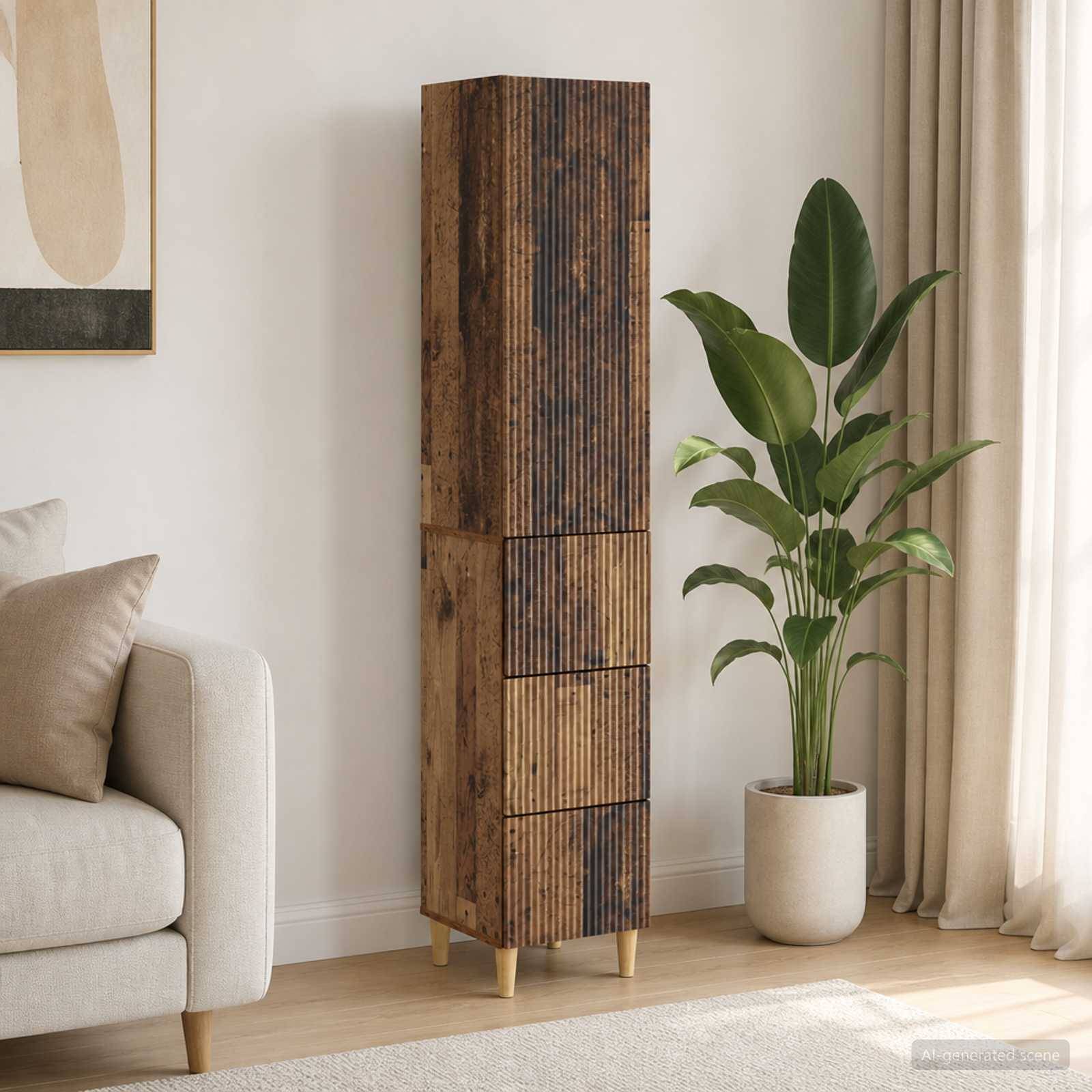 vidaXL Schrankset 2 pcs 33 x 34,5 x 90 cm Holzwerkstoff