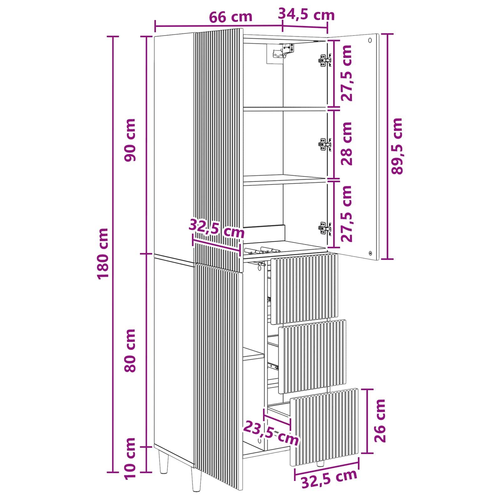 vidaXL Schrankset 2 Stk. Holzwerkstoff