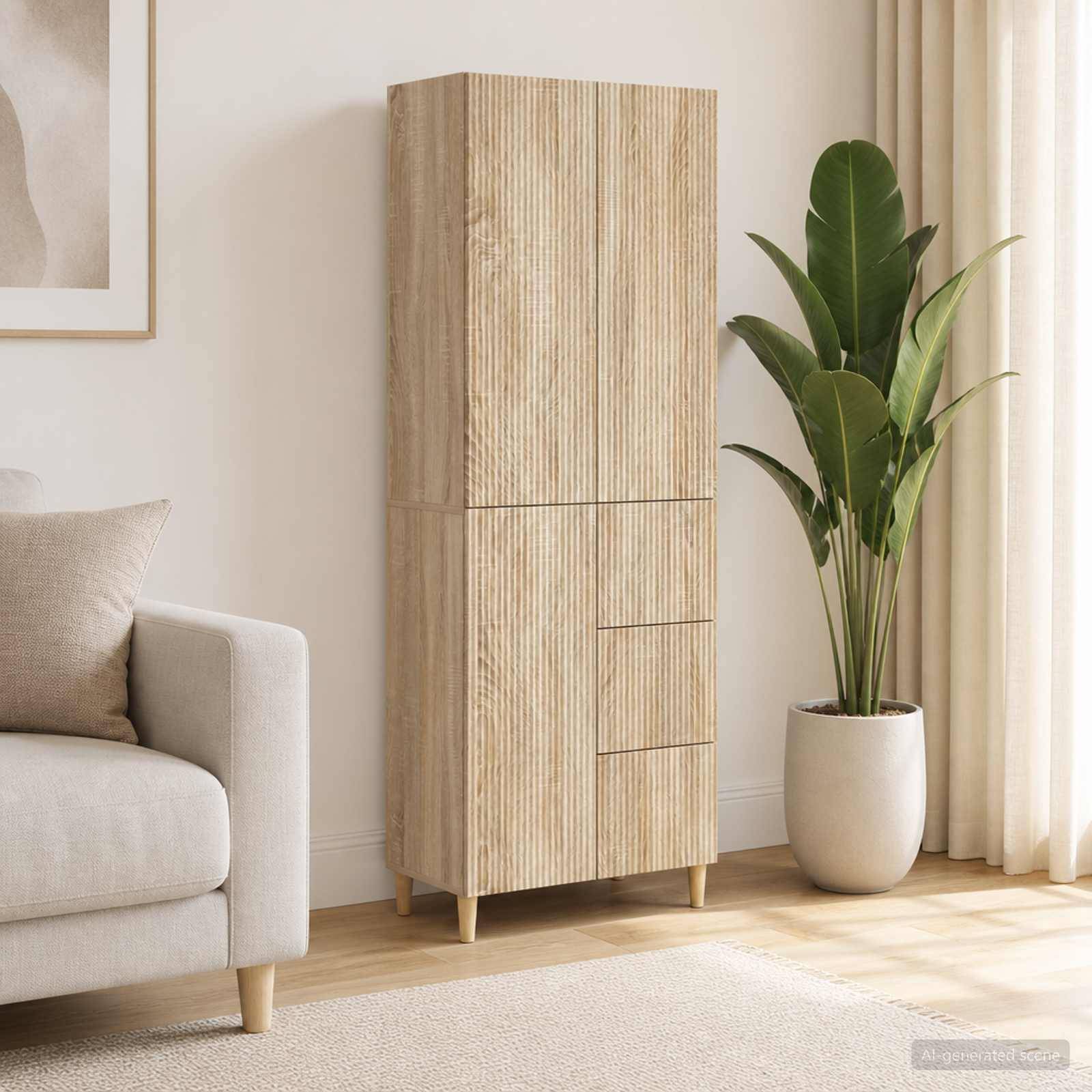 vidaXL Schrankset 2 pcs 66 x 34,5 x 90 cm Holzwerkstoff