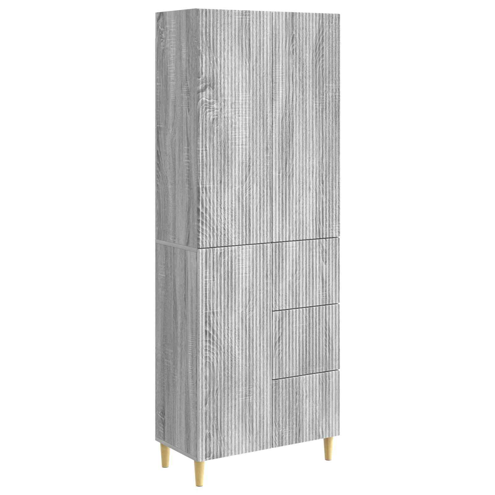 vidaXL Schrankset 2 pcs Grau Sonoma 66 x 34,5 x 90 cm Holzwerkstoff