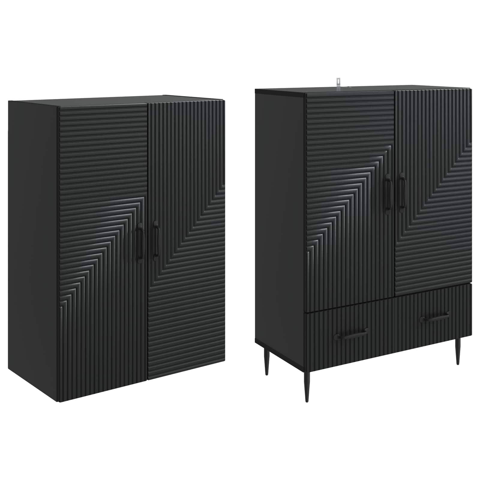 vidaXL Schrankset 2 pcs 66 x 34,5 x 95 cm Holzwerkstoff