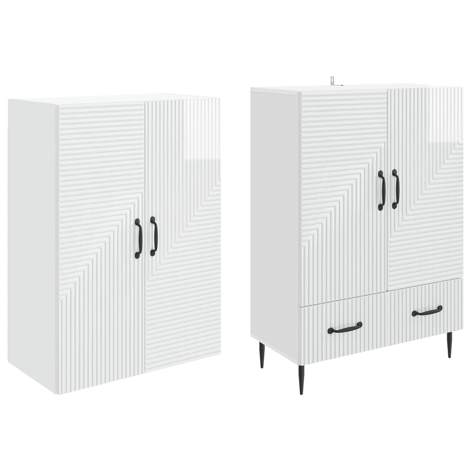 vidaXL Schrankset 2 pcs 66 x 34,5 x 95 cm Holzwerkstoff