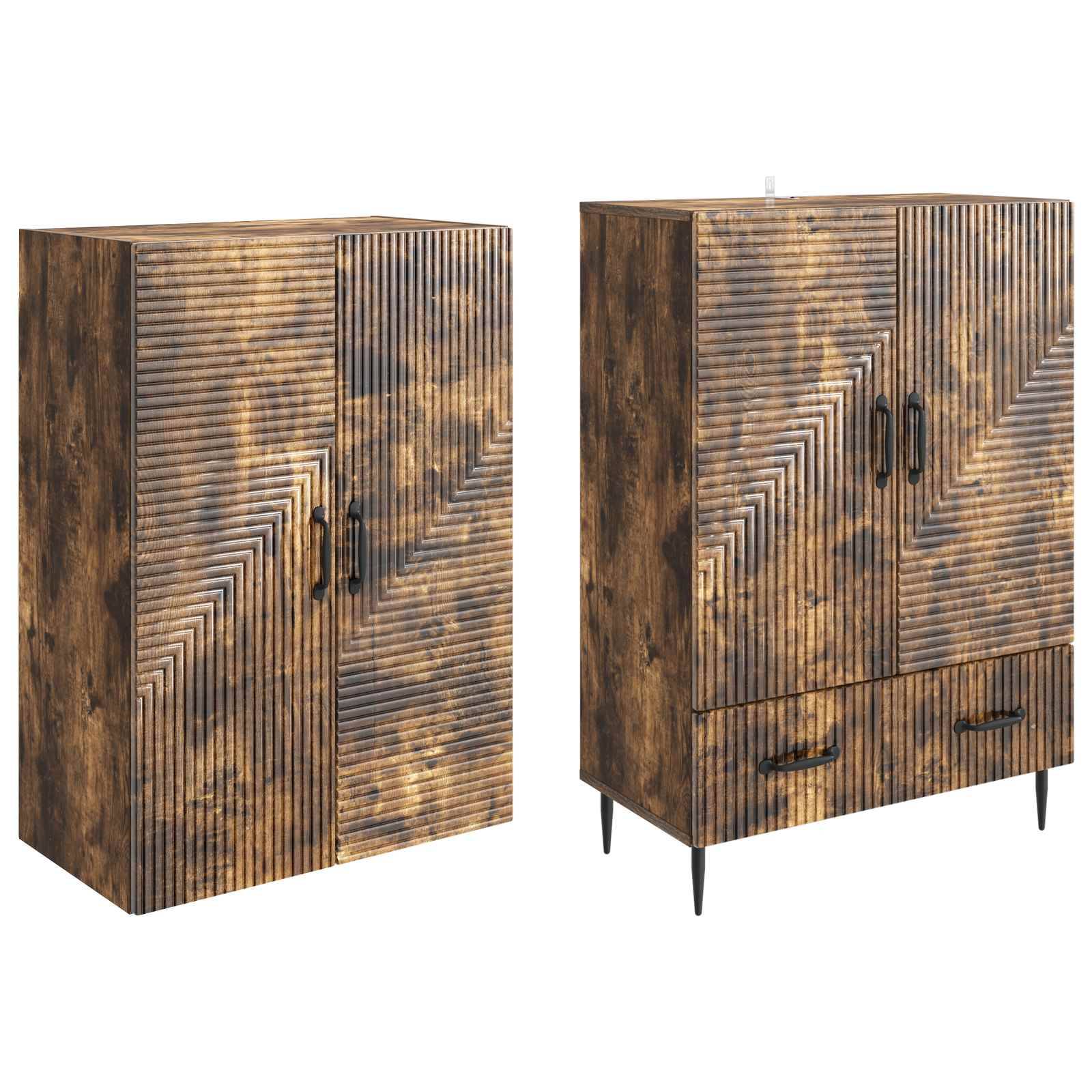vidaXL Schrankset 2 pcs 66 x 34,5 x 95 cm Holzwerkstoff
