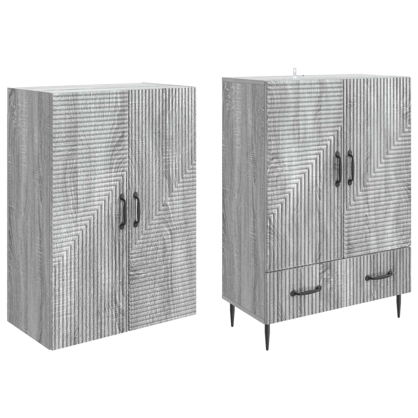 vidaXL Schrankset 2 pcs 66 x 34,5 x 95 cm Holzwerkstoff