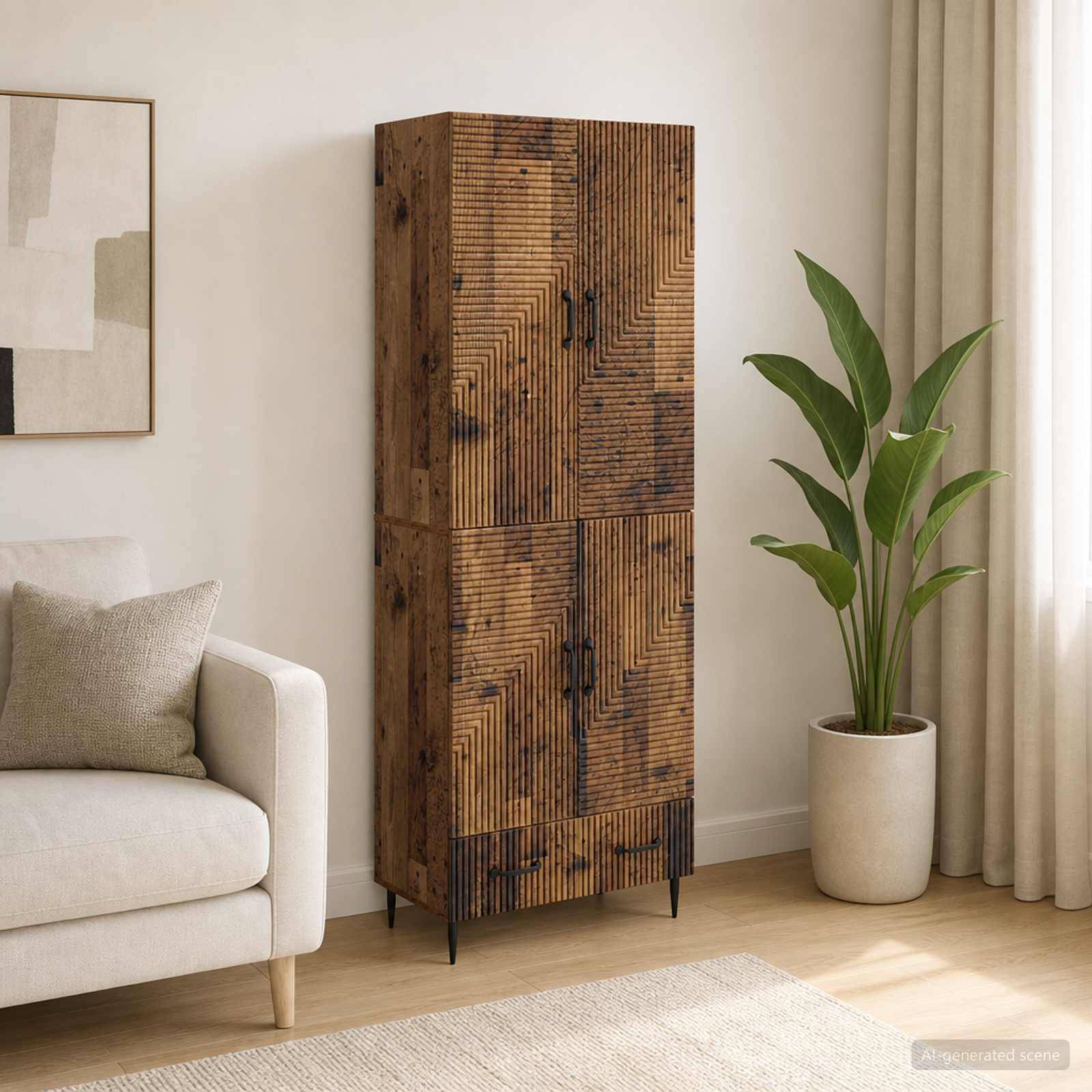 vidaXL Schrankset 2 pcs 66 x 34,5 x 95 cm Holzwerkstoff