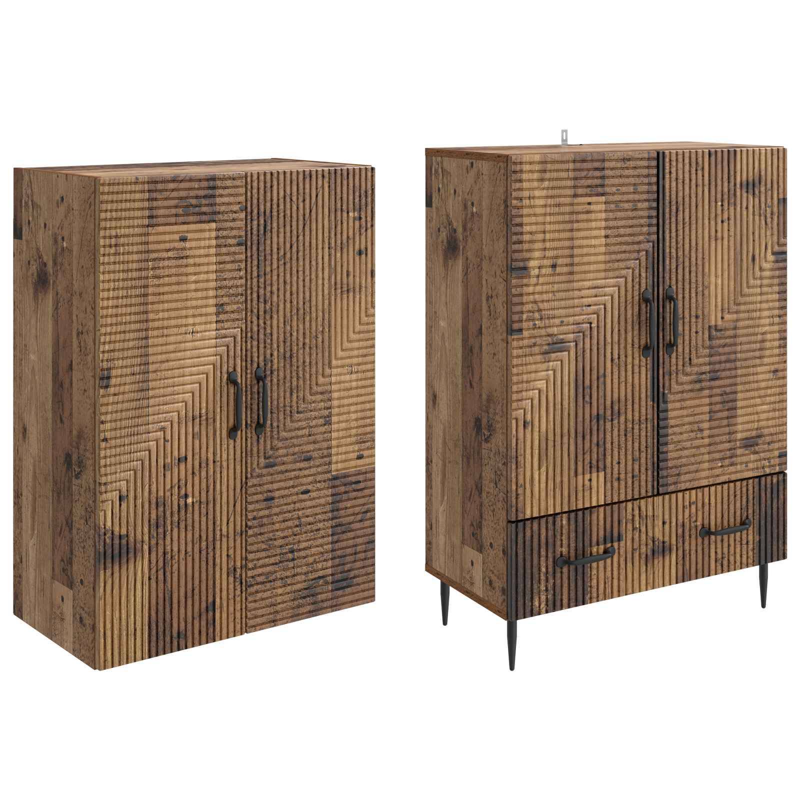 vidaXL Schrankset 2 pcs 66 x 34,5 x 95 cm Holzwerkstoff