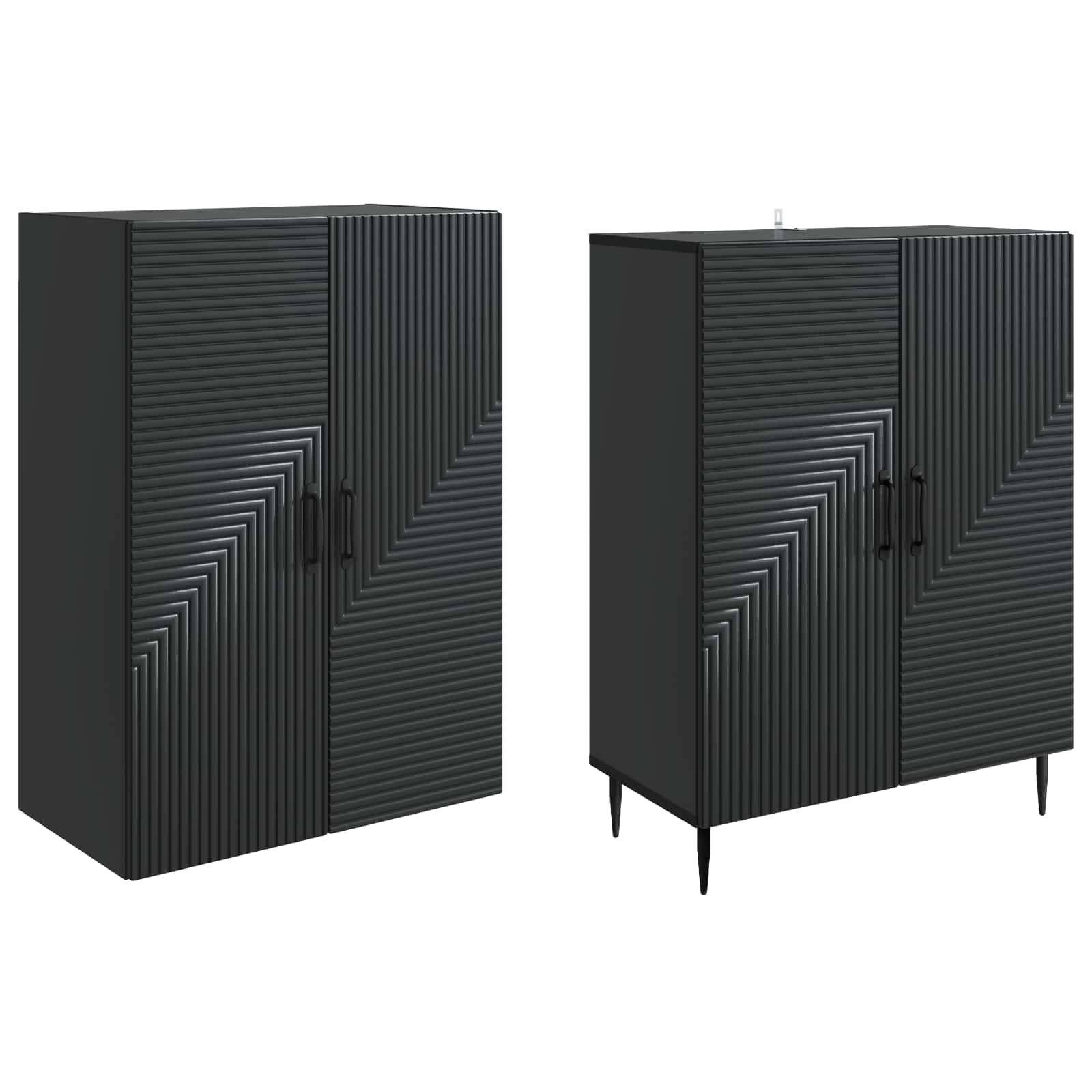 vidaXL Schrankset 2 pcs 66 x 34,5 x 89,5 cm Holzwerkstoff