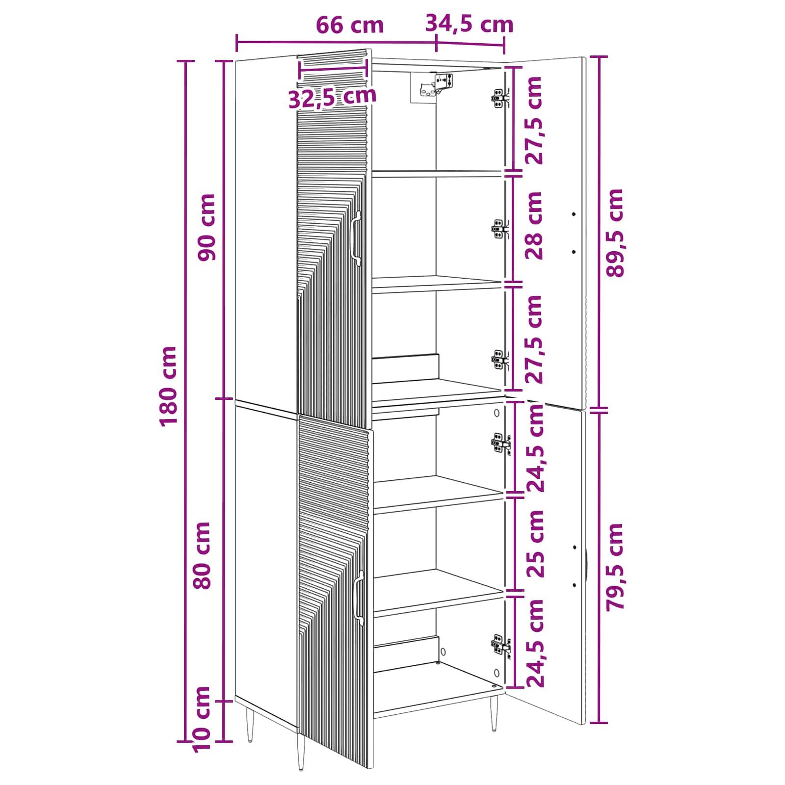 vidaXL Schrankset 2 Stk. Holzwerkstoff