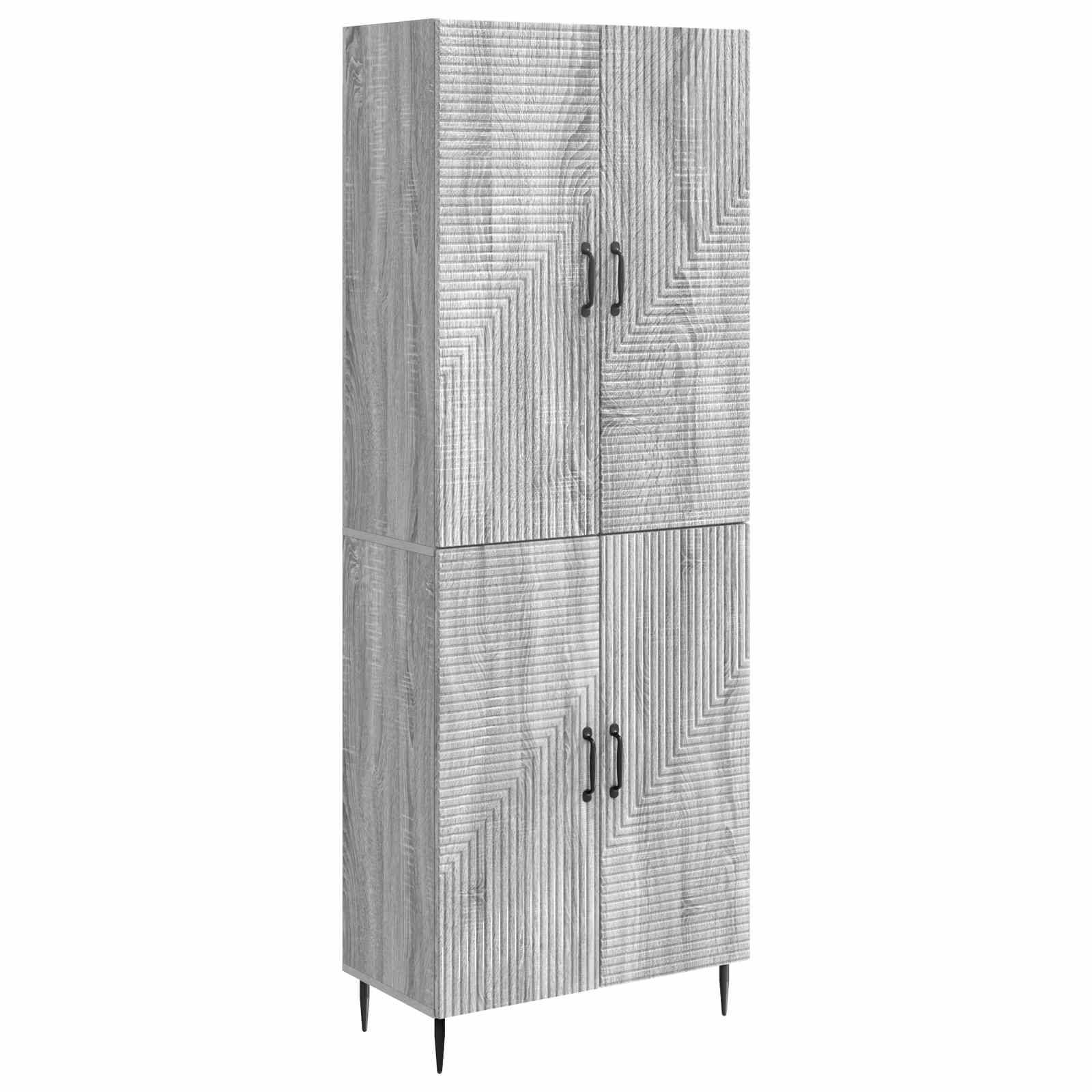 vidaXL Schrankset 2 pcs Grau Sonoma 66 x 34,5 x 89,5 cm Holzwerkstoff