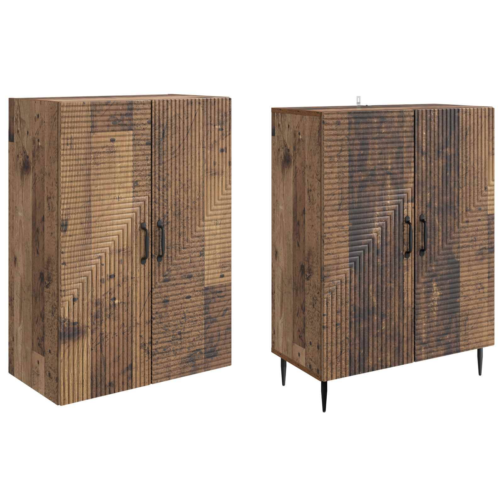 vidaXL Schrankset 2 pcs 66 x 34,5 x 89,5 cm Holzwerkstoff