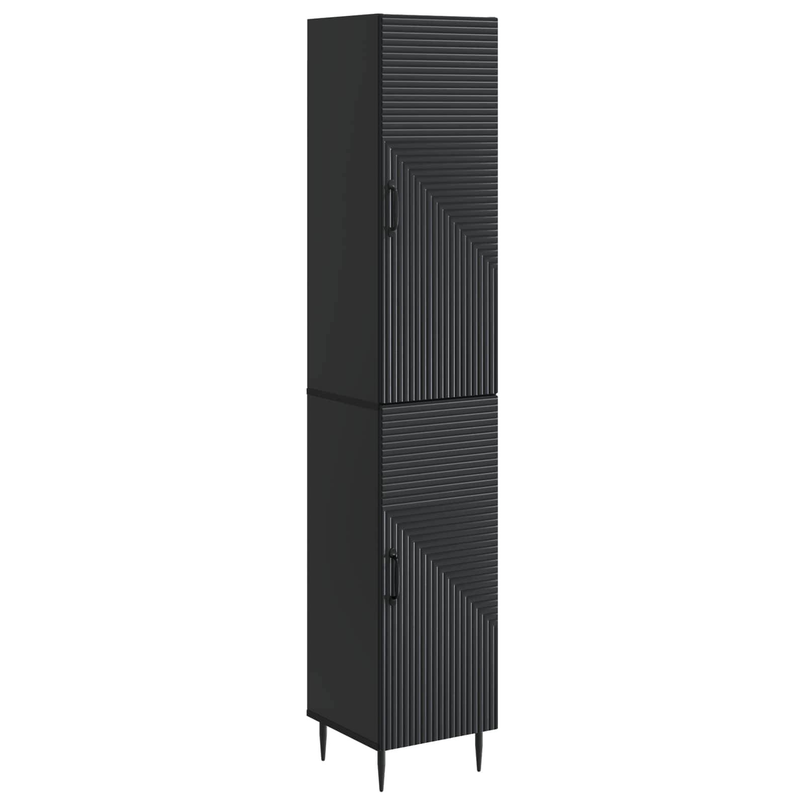 vidaXL Schrankset 2 pcs Schwarz 33 x 34,5 x 89,5 cm Holzwerkstoff