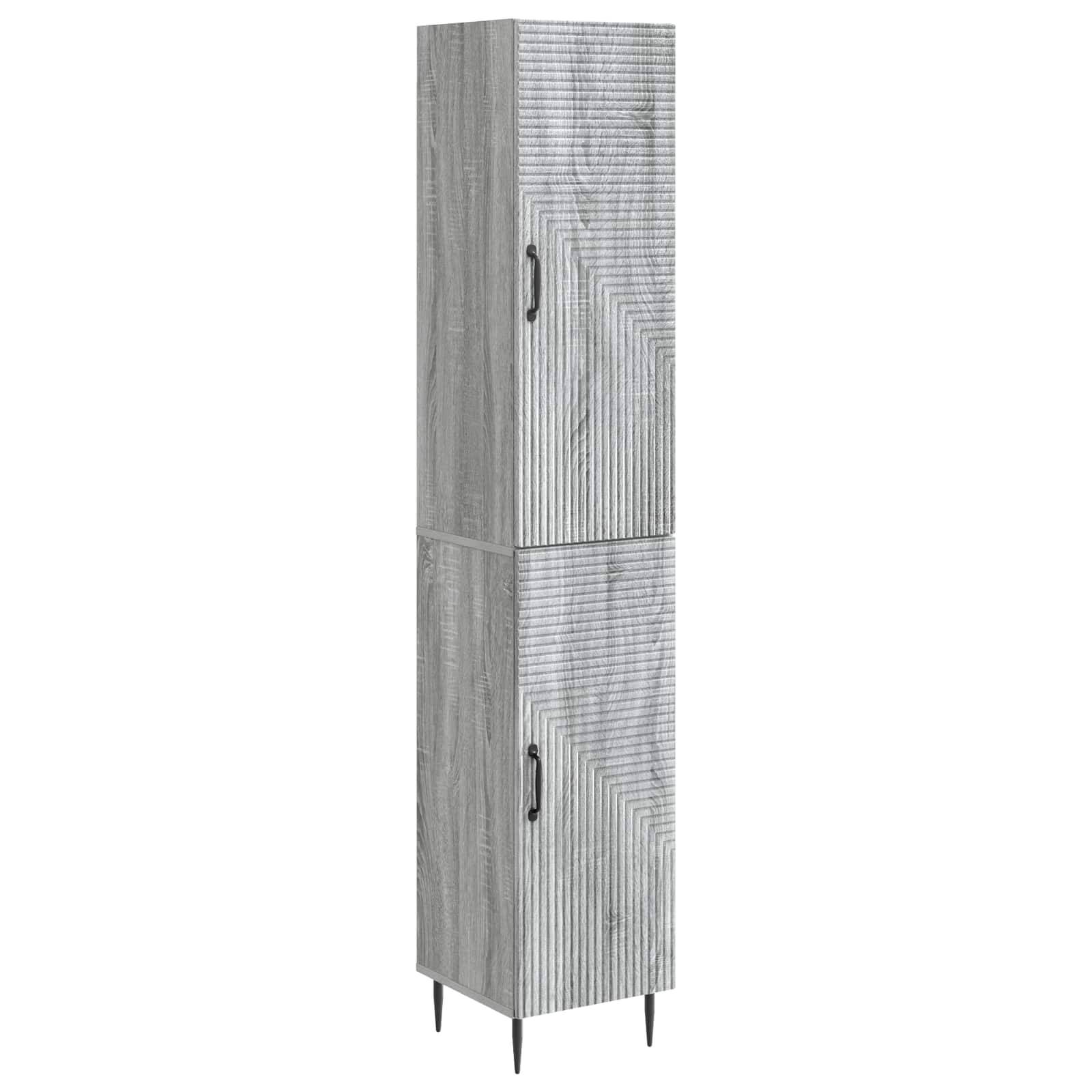 vidaXL Schrankset 2 pcs Grau Sonoma 33 x 34,5 x 89,5 cm Holzwerkstoff