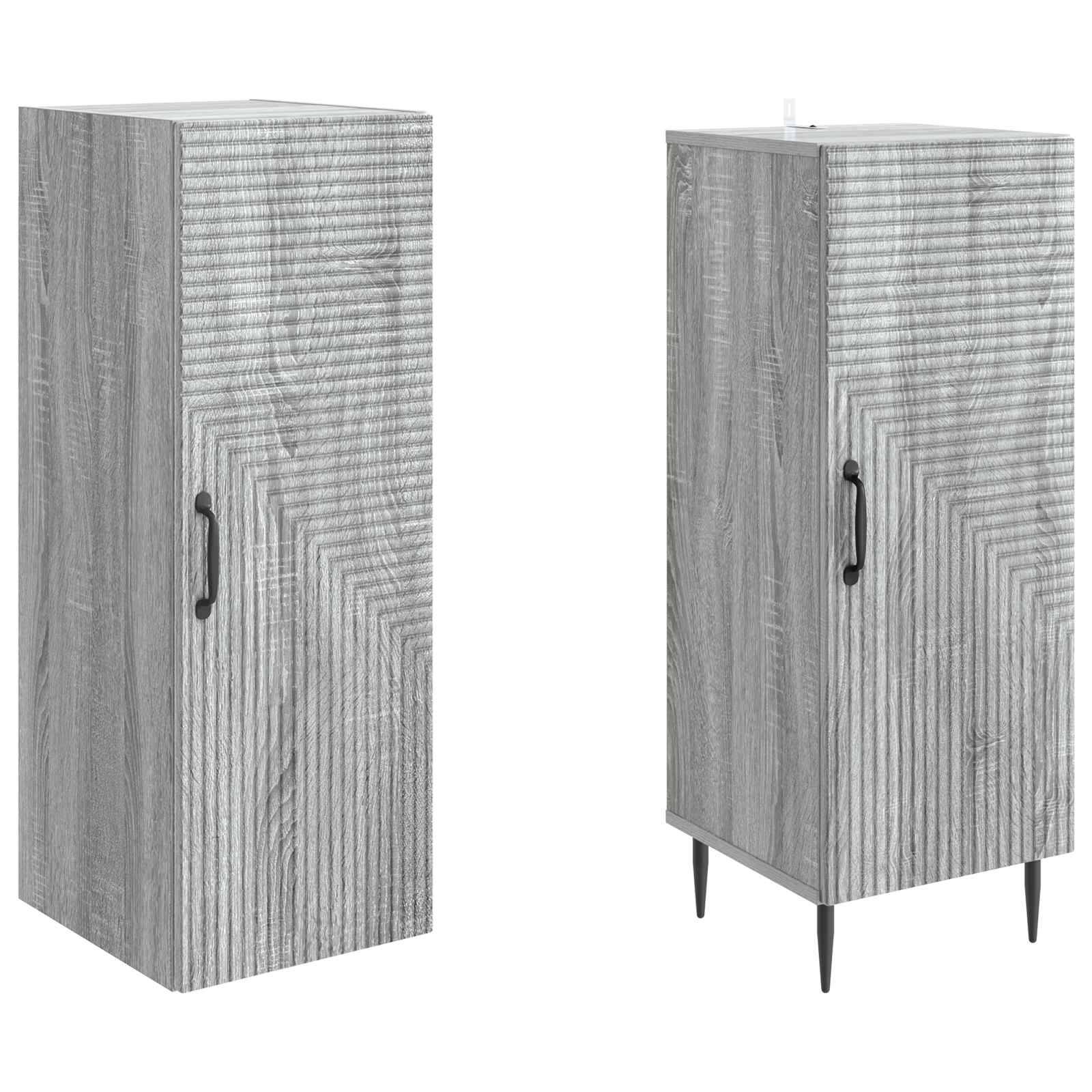 vidaXL Schrankset 2 pcs Grau Sonoma 33 x 34,5 x 89,5 cm Holzwerkstoff