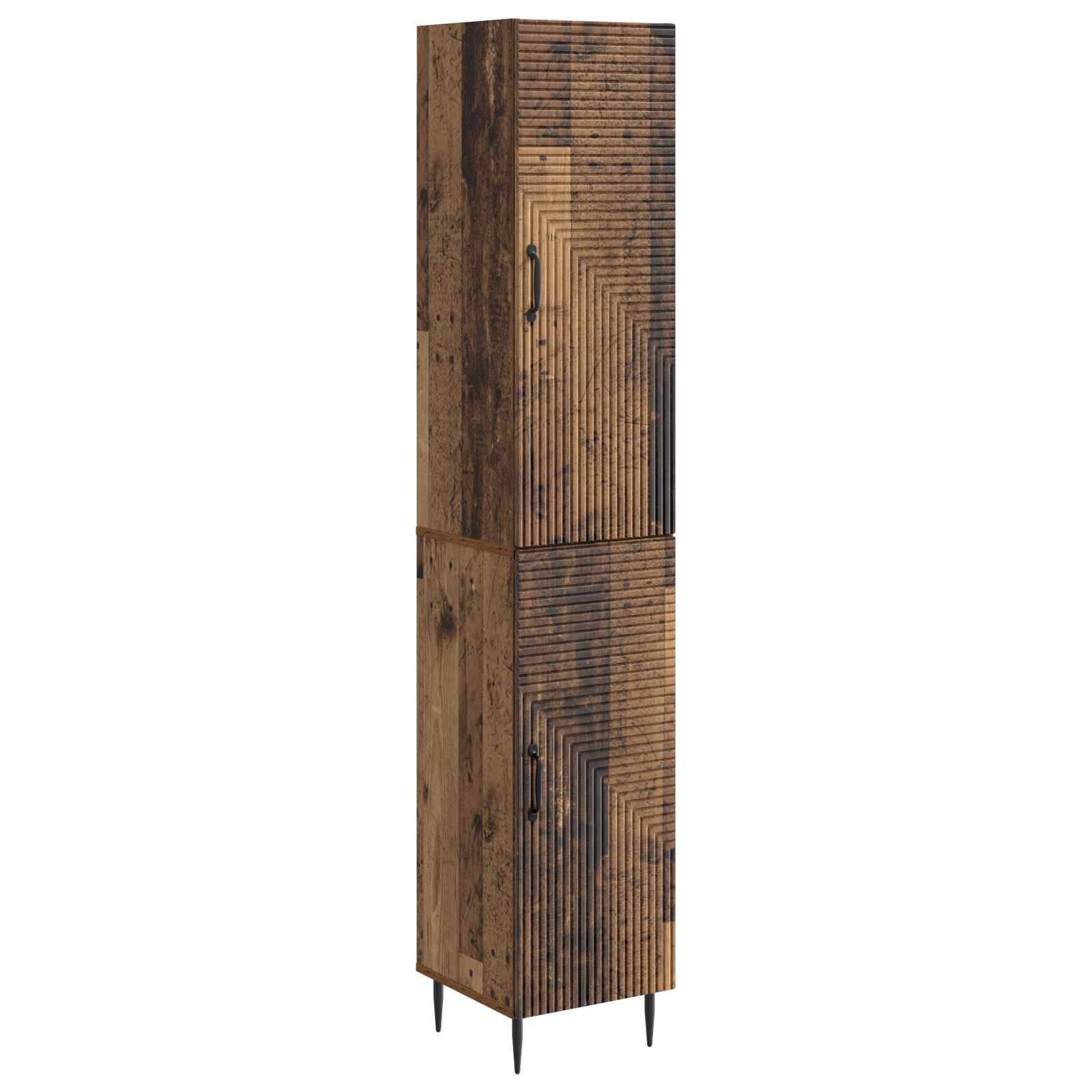vidaXL Schrankset 2 pcs Altholz 33 x 34,5 x 89,5 cm Holzwerkstoff