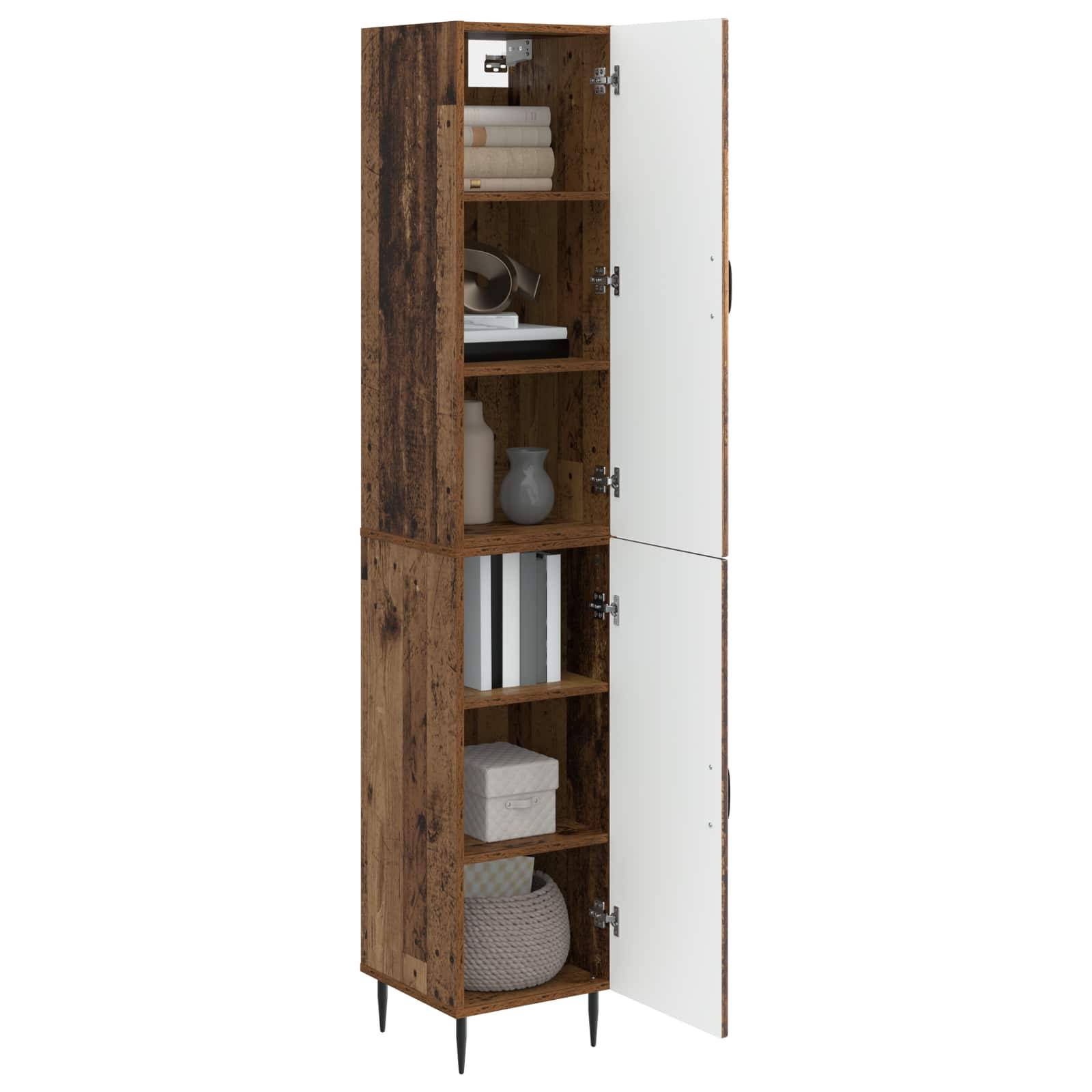 vidaXL Schrankset 2 pcs Altholz 33 x 34,5 x 89,5 cm Holzwerkstoff