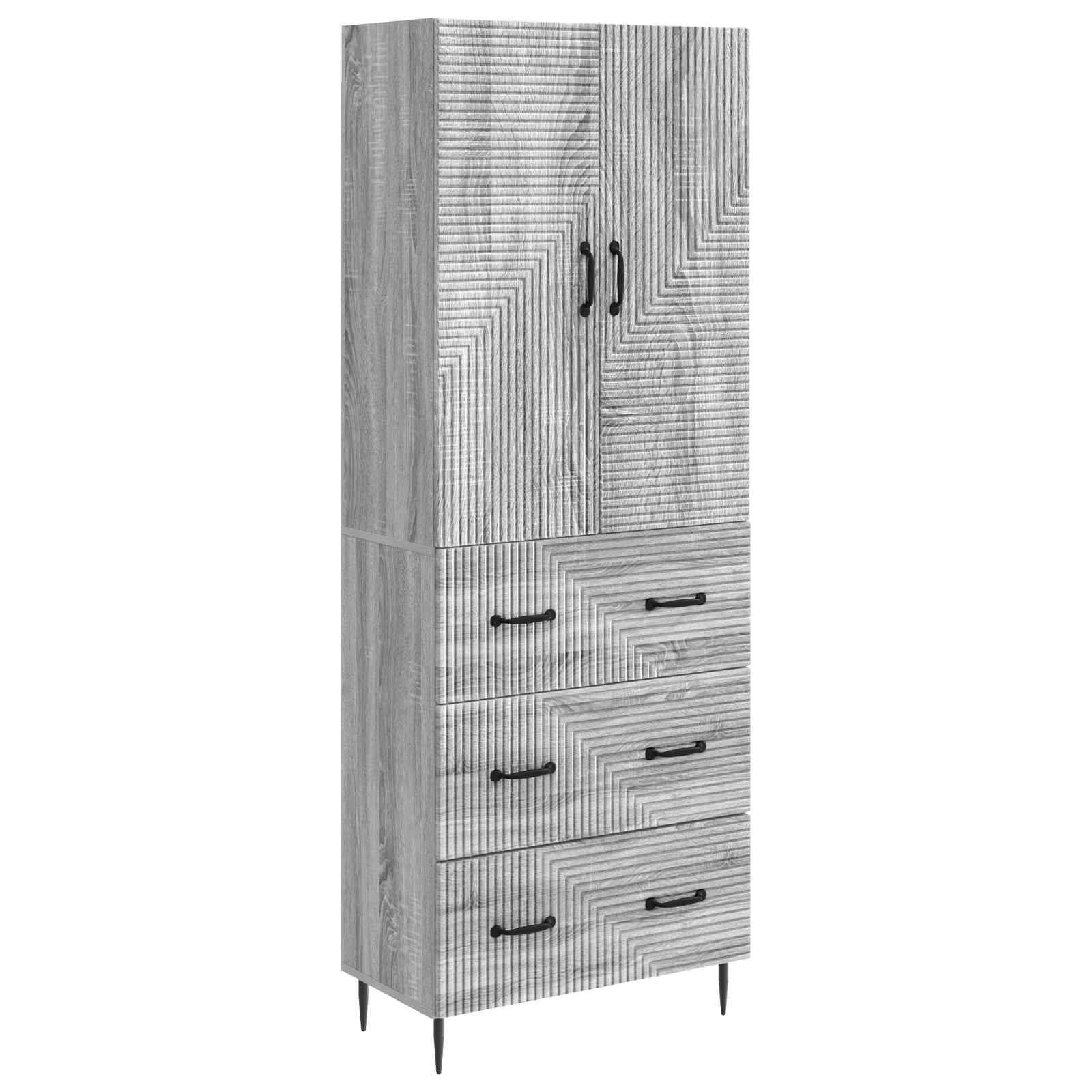 vidaXL Schrankset 2 pcs Grau Sonoma 66 x 34,5 x 90 cm Holzwerkstoff