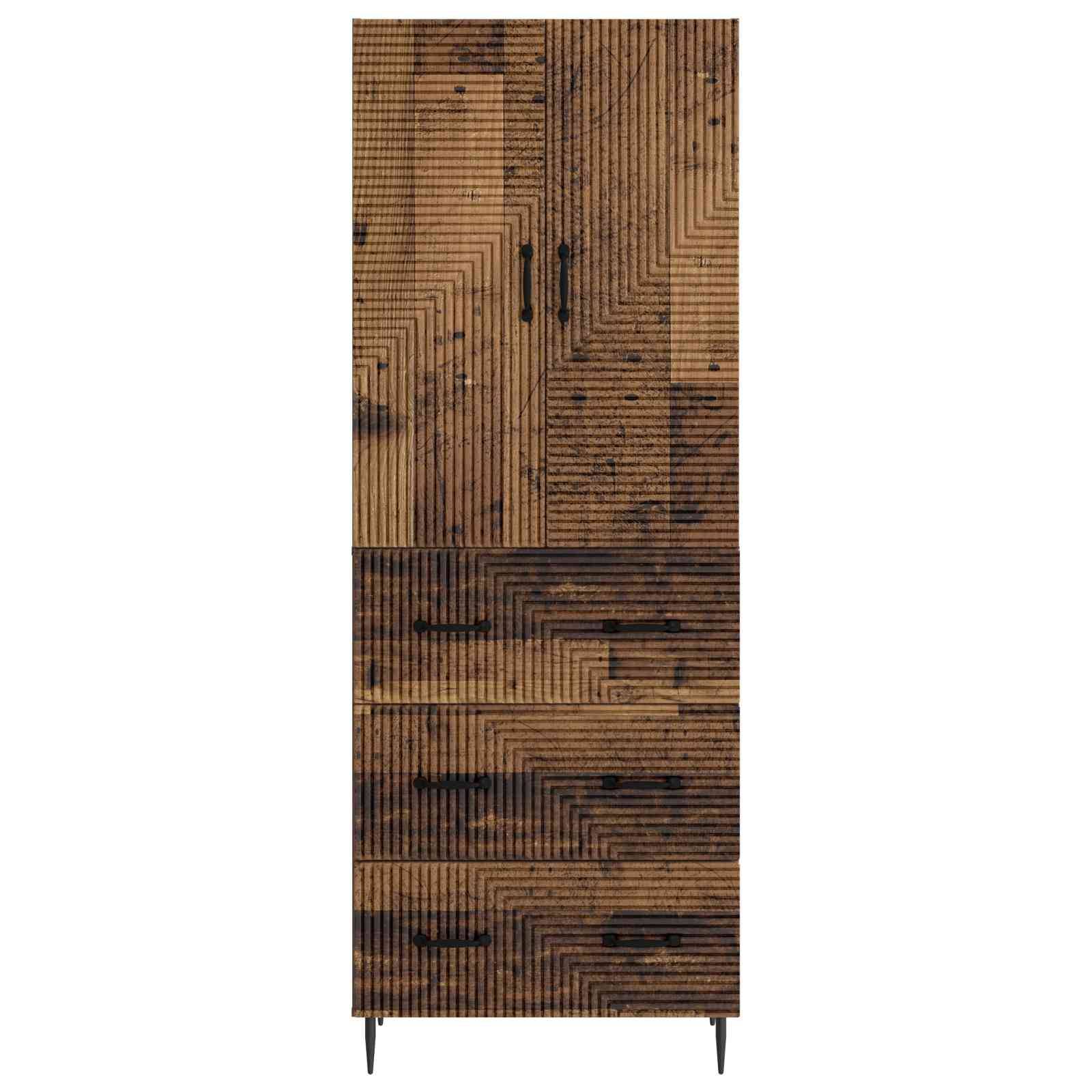 vidaXL Schrankset 2 pcs Altholz 66 x 34,5 x 90 cm Holzwerkstoff