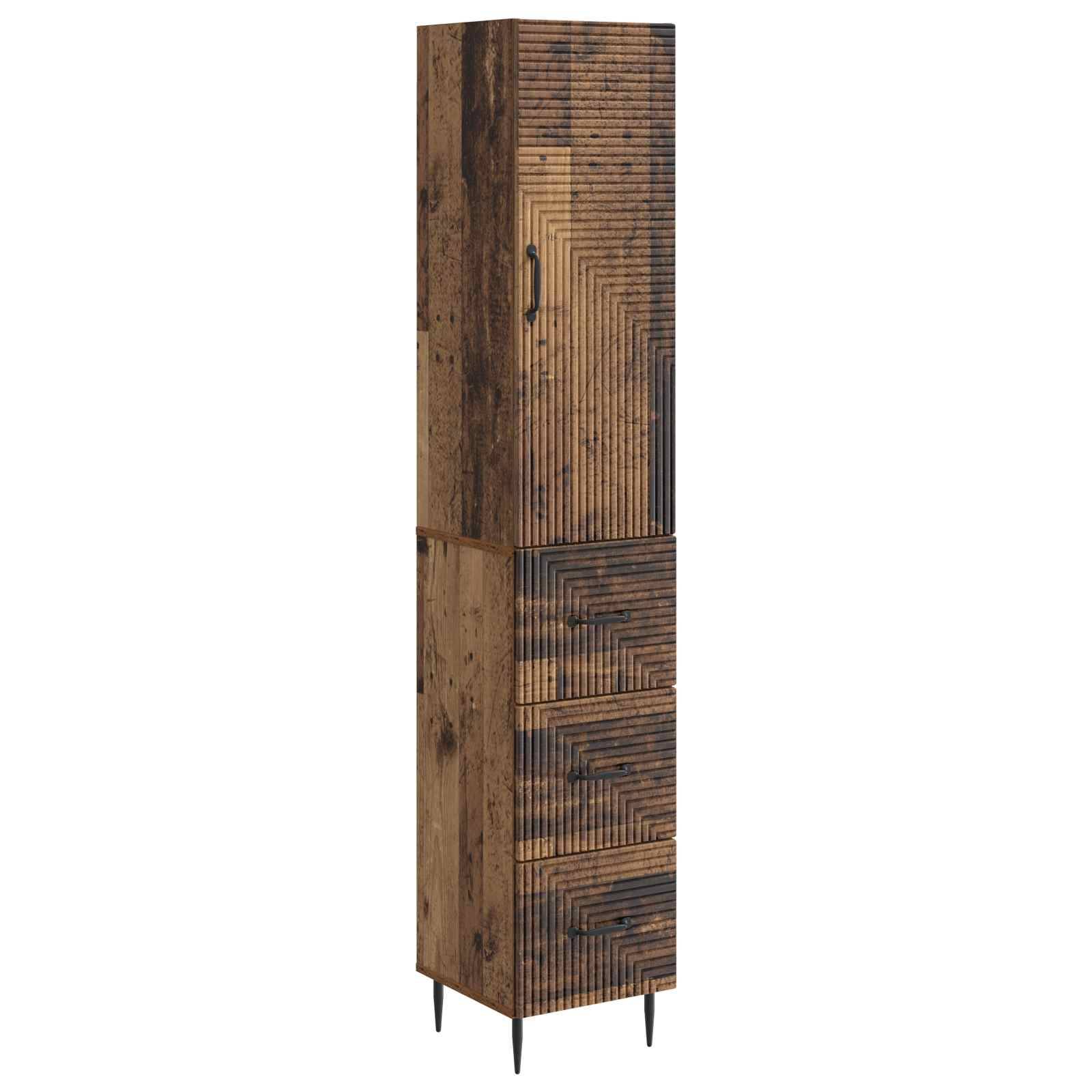 vidaXL Schrankset 2 pcs Altholz 33 x 34,5 x 90 cm Holzwerkstoff