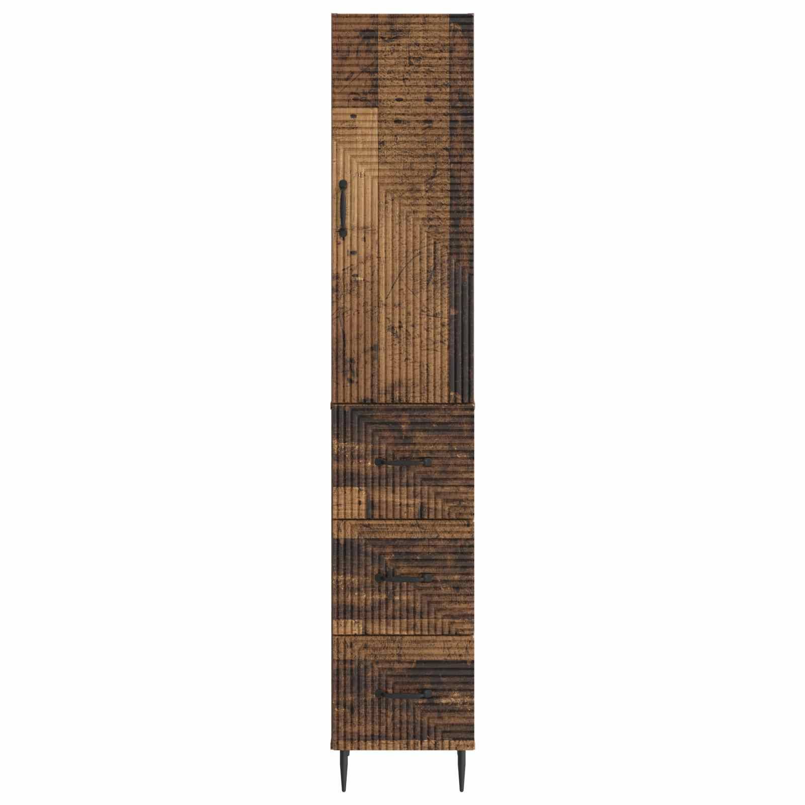 vidaXL Schrankset 2 pcs Altholz 33 x 34,5 x 90 cm Holzwerkstoff