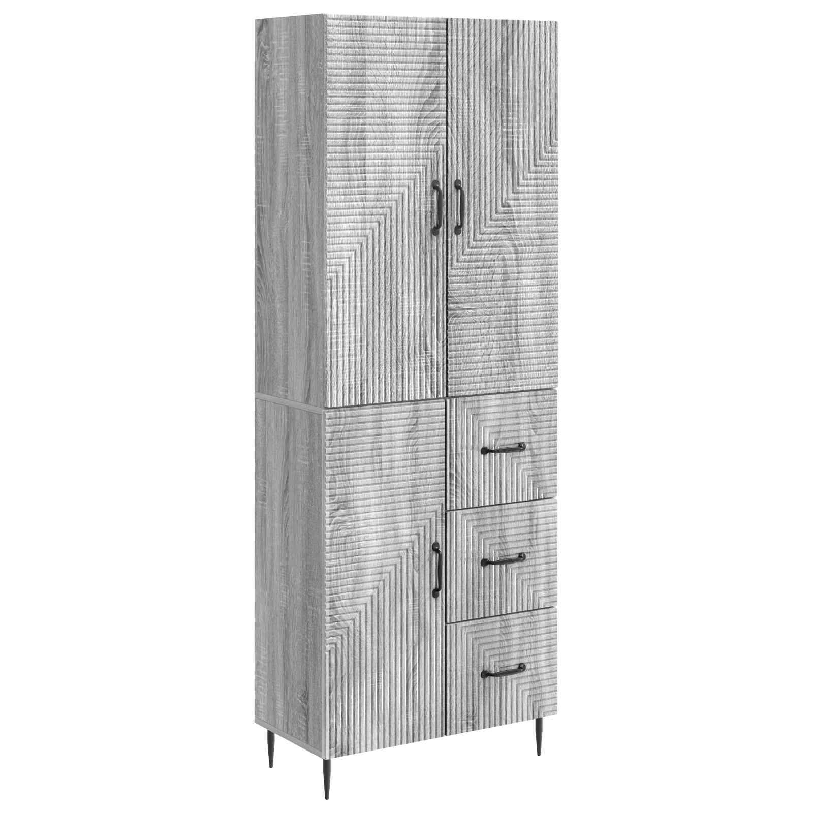 vidaXL Schrankset 2 pcs Grau Sonoma 66 x 34,5 x 89,5 cm Holzwerkstoff