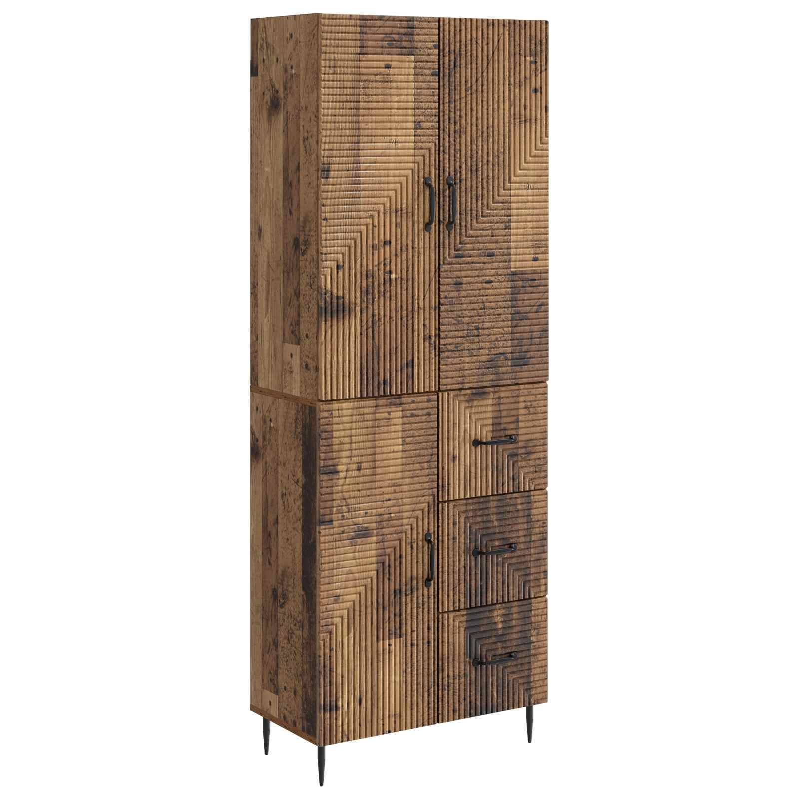 vidaXL Schrankset 2 pcs Altholz 66 x 34,5 x 89,5 cm Holzwerkstoff
