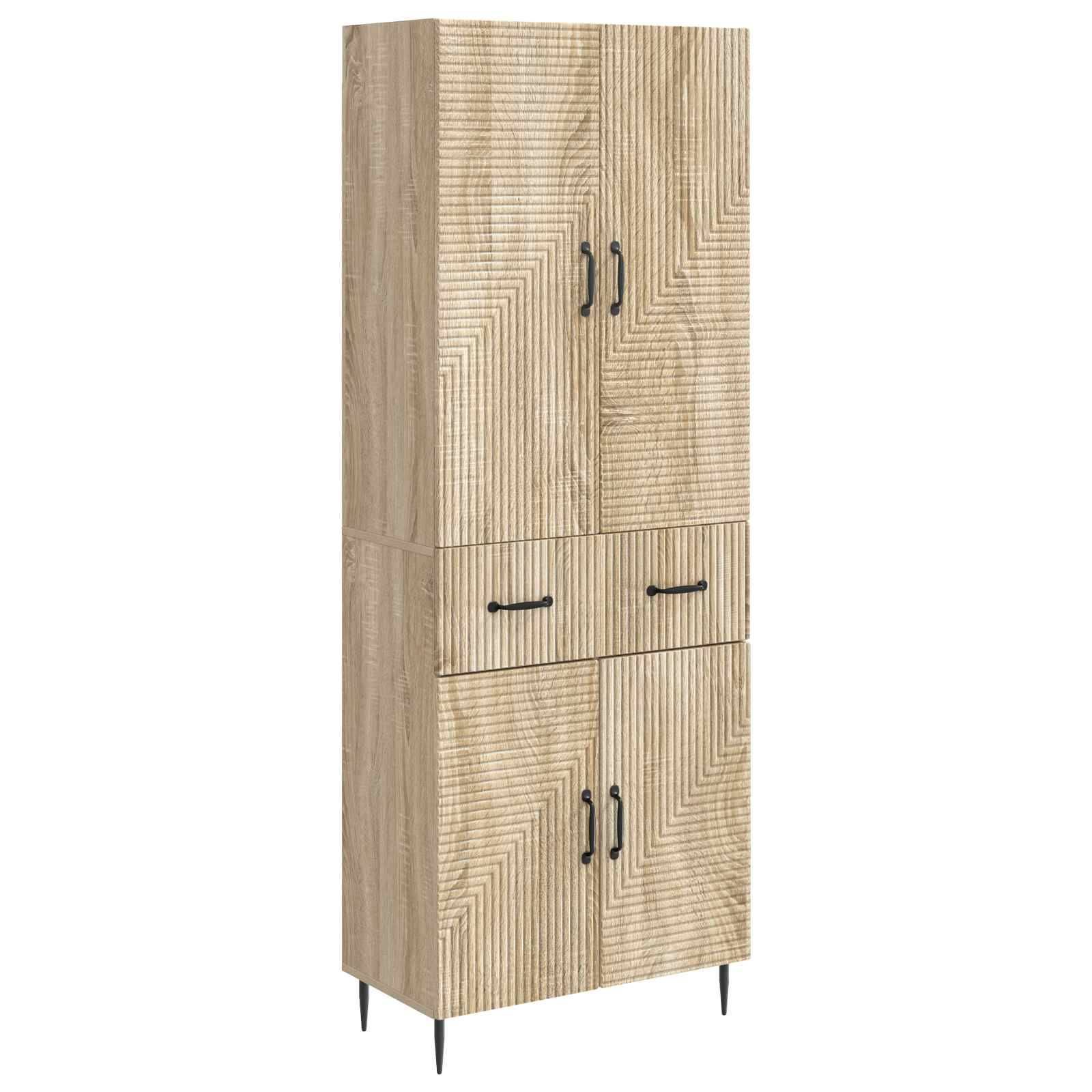 vidaXL Schrankset 2 pcs Sonoma-Eiche 66 x 34,5 x 89,5 cm Holzwerkstoff