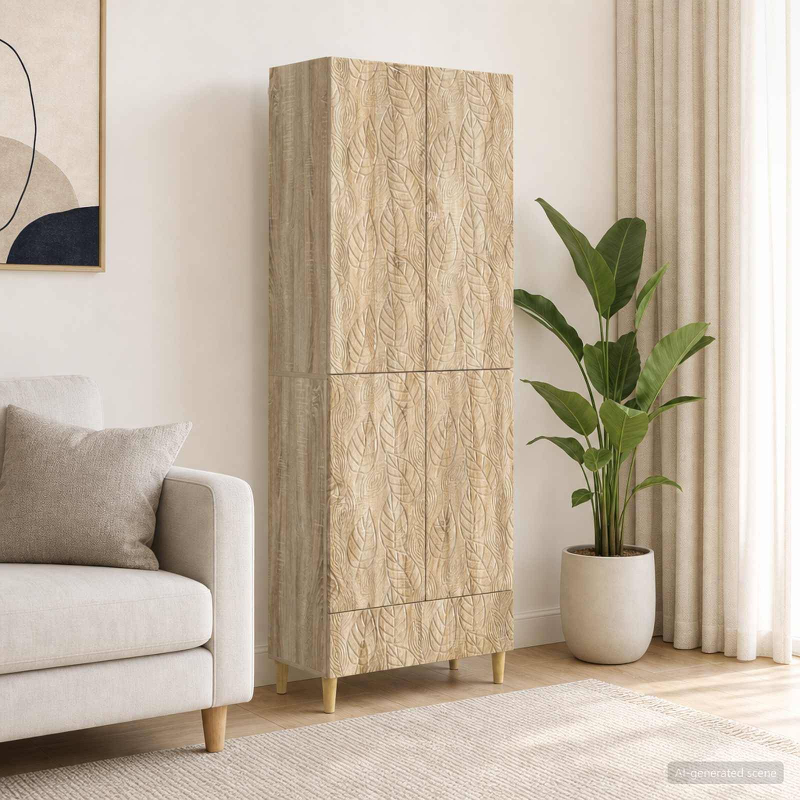 vidaXL Schrankset 2 pcs Sonoma-Eiche Holzwerkstoff