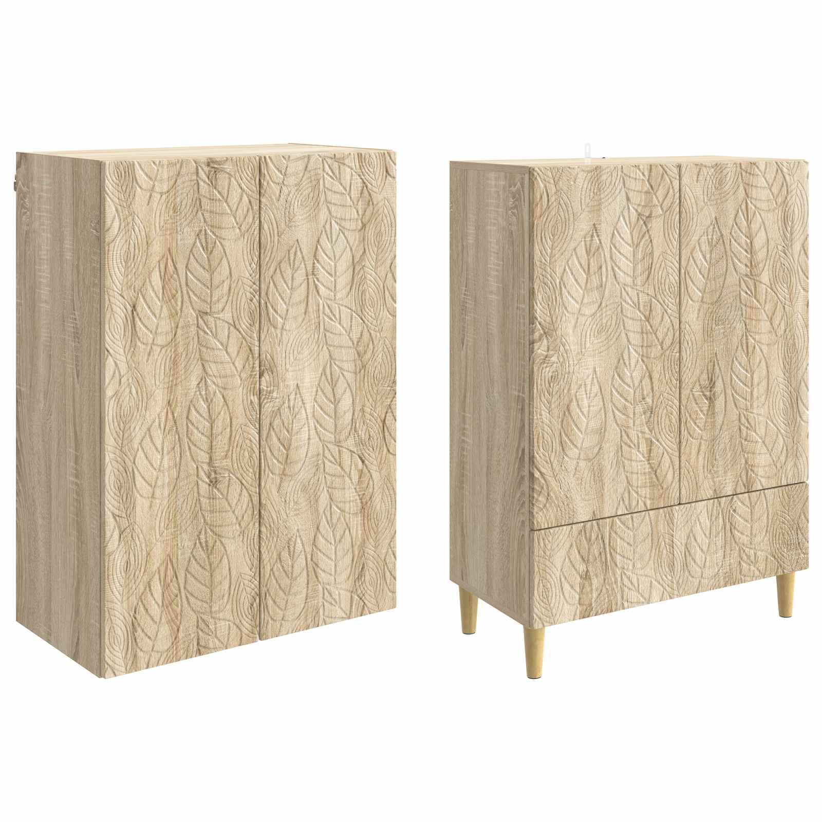 vidaXL Schrankset 2 pcs Sonoma-Eiche Holzwerkstoff