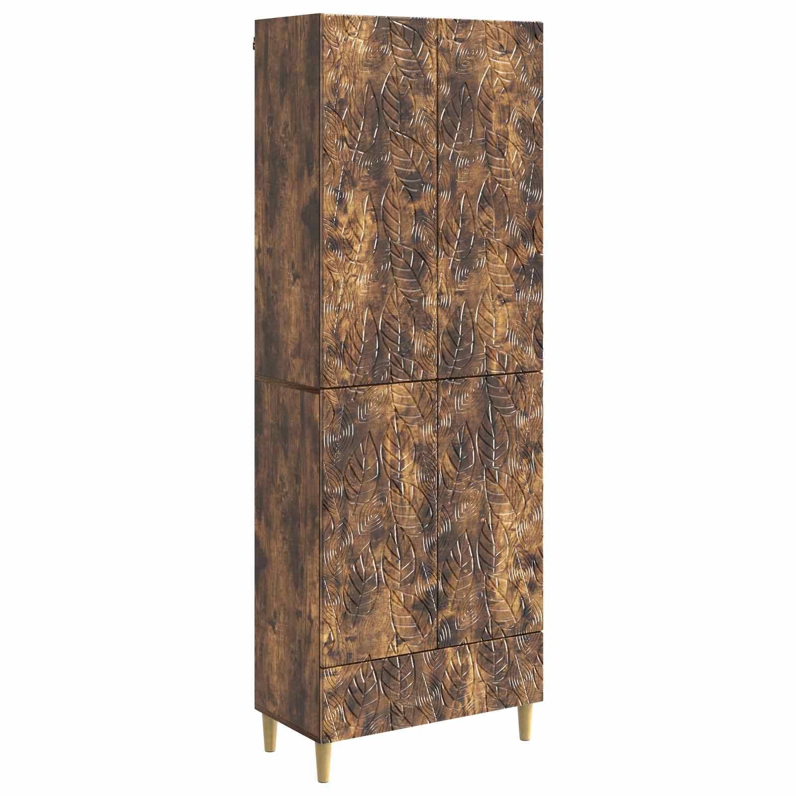 vidaXL Schrankset 2 pcs Geräucherte Eiche Holzwerkstoff