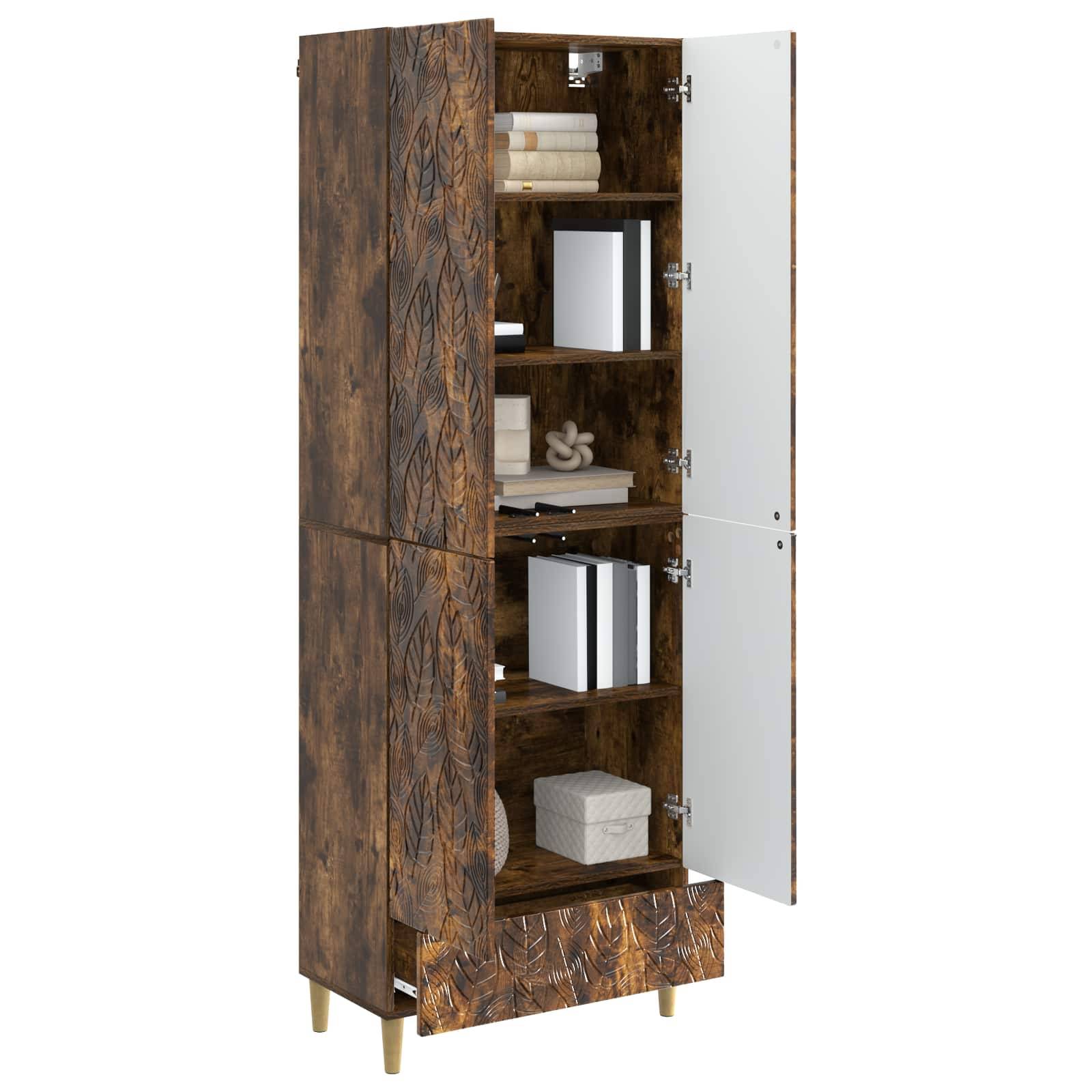 vidaXL Schrankset 2 pcs Geräucherte Eiche Holzwerkstoff
