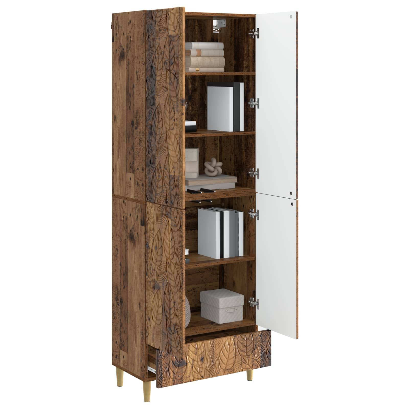 vidaXL Schrankset 2 pcs Altholz Holzwerkstoff