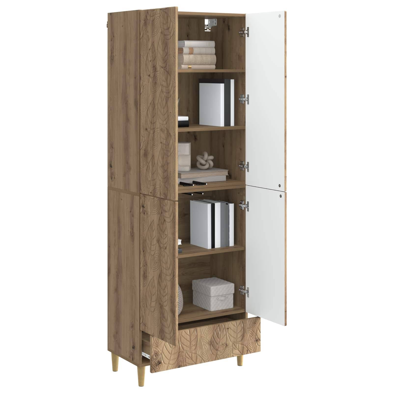 vidaXL Schrankset 2 Stk. Artisan-Eiche Holzwerkstoff