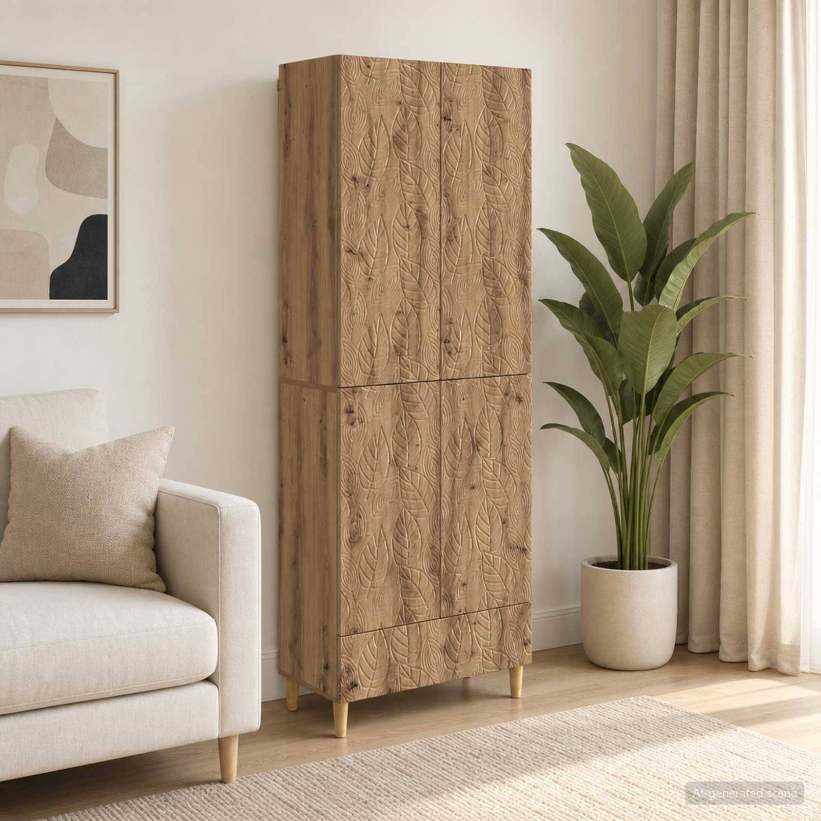 vidaXL Schrankset 2 Stk. Artisan-Eiche Holzwerkstoff