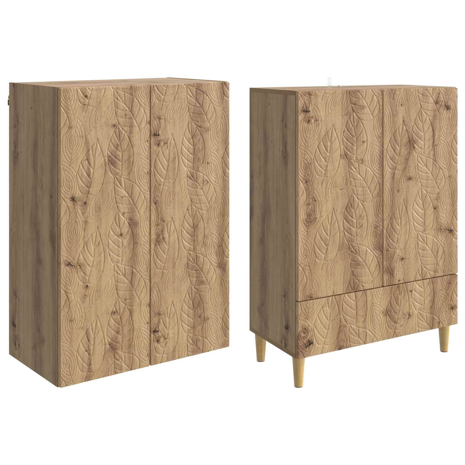 vidaXL Schrankset 2 Stk. Artisan-Eiche Holzwerkstoff