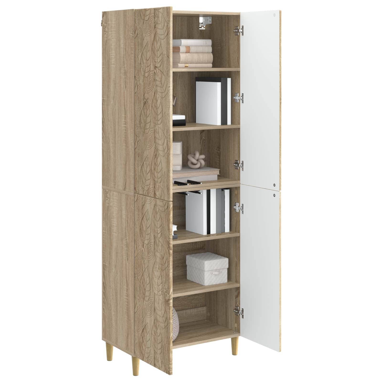 vidaXL Schrankset 2 pcs Sonoma-Eiche Holzwerkstoff