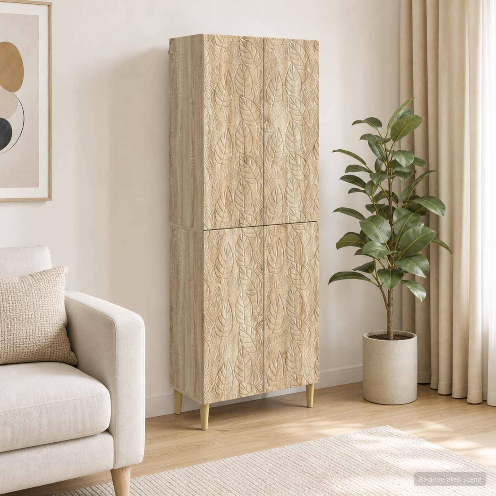 vidaXL Schrankset 2 pcs Sonoma-Eiche Holzwerkstoff