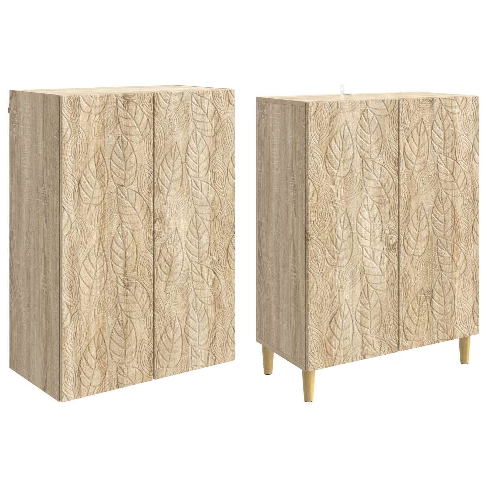 vidaXL Schrankset 2 pcs Sonoma-Eiche Holzwerkstoff