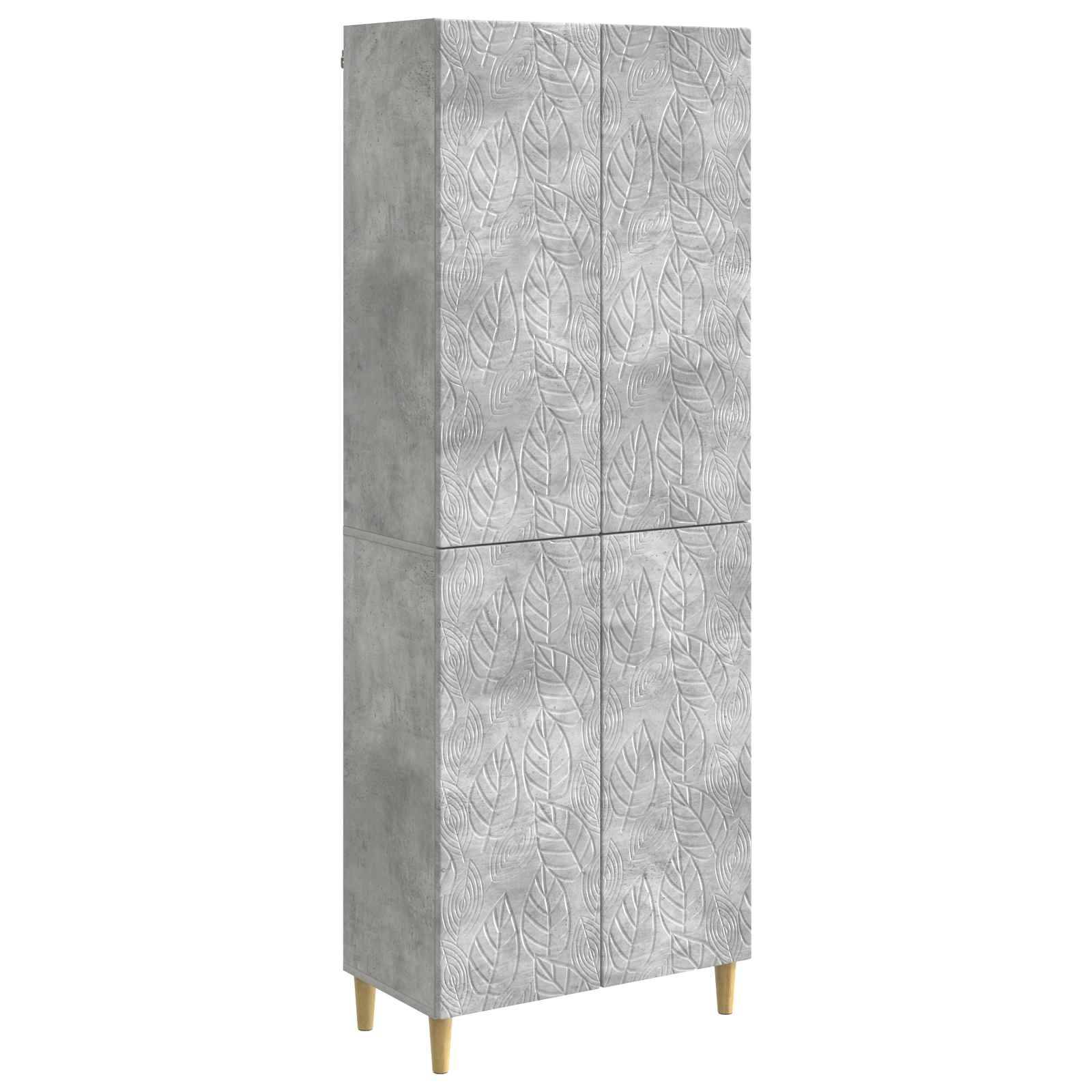 vidaXL Schrankset 2 pcs Betongrau Holzwerkstoff