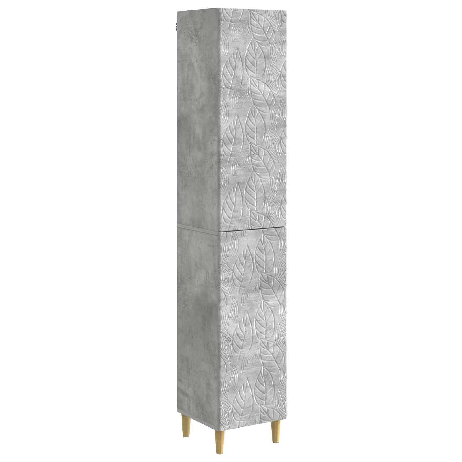vidaXL Schrankset 2 pcs Betongrau Holzwerkstoff