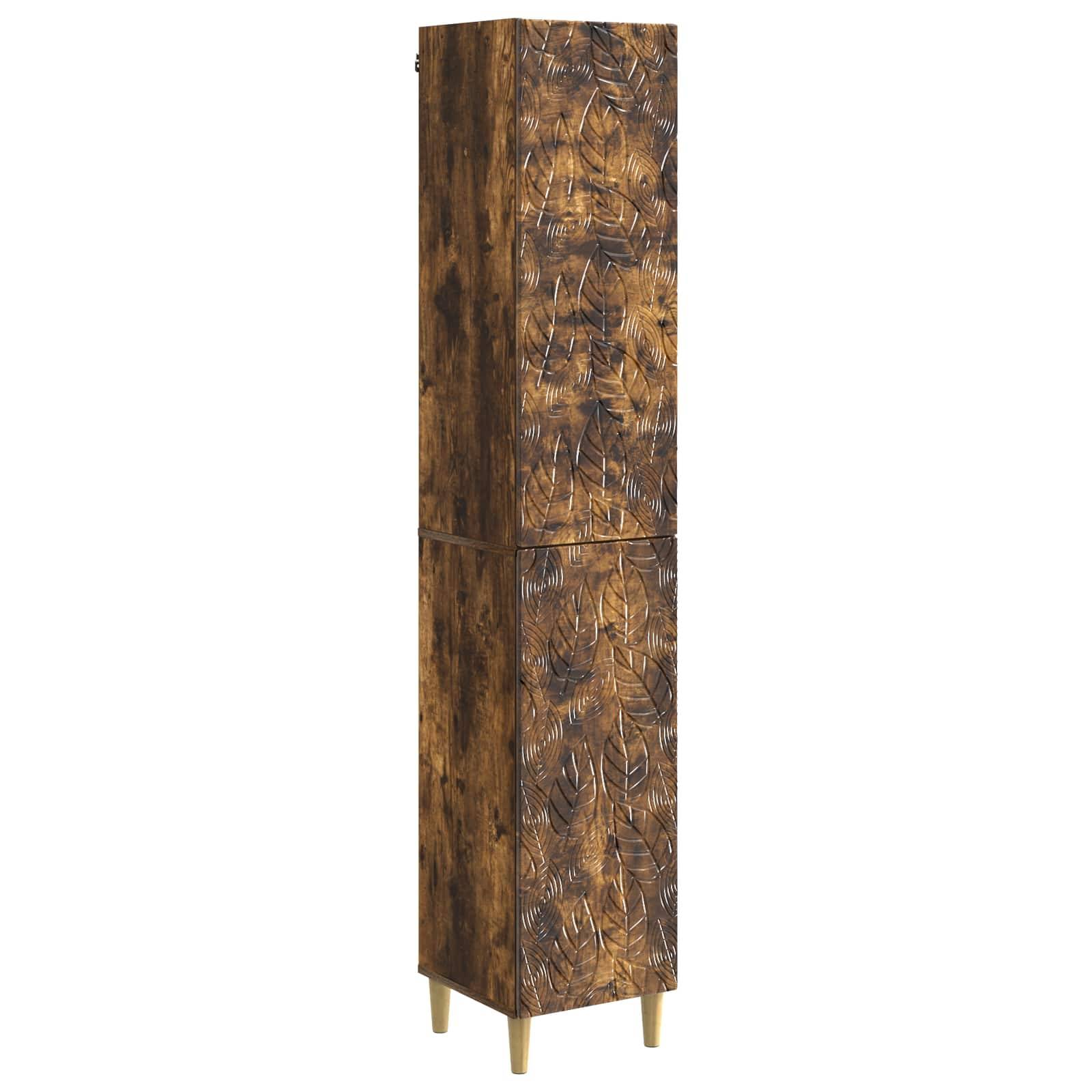 vidaXL Schrankset 2 pcs Geräucherte Eiche Holzwerkstoff