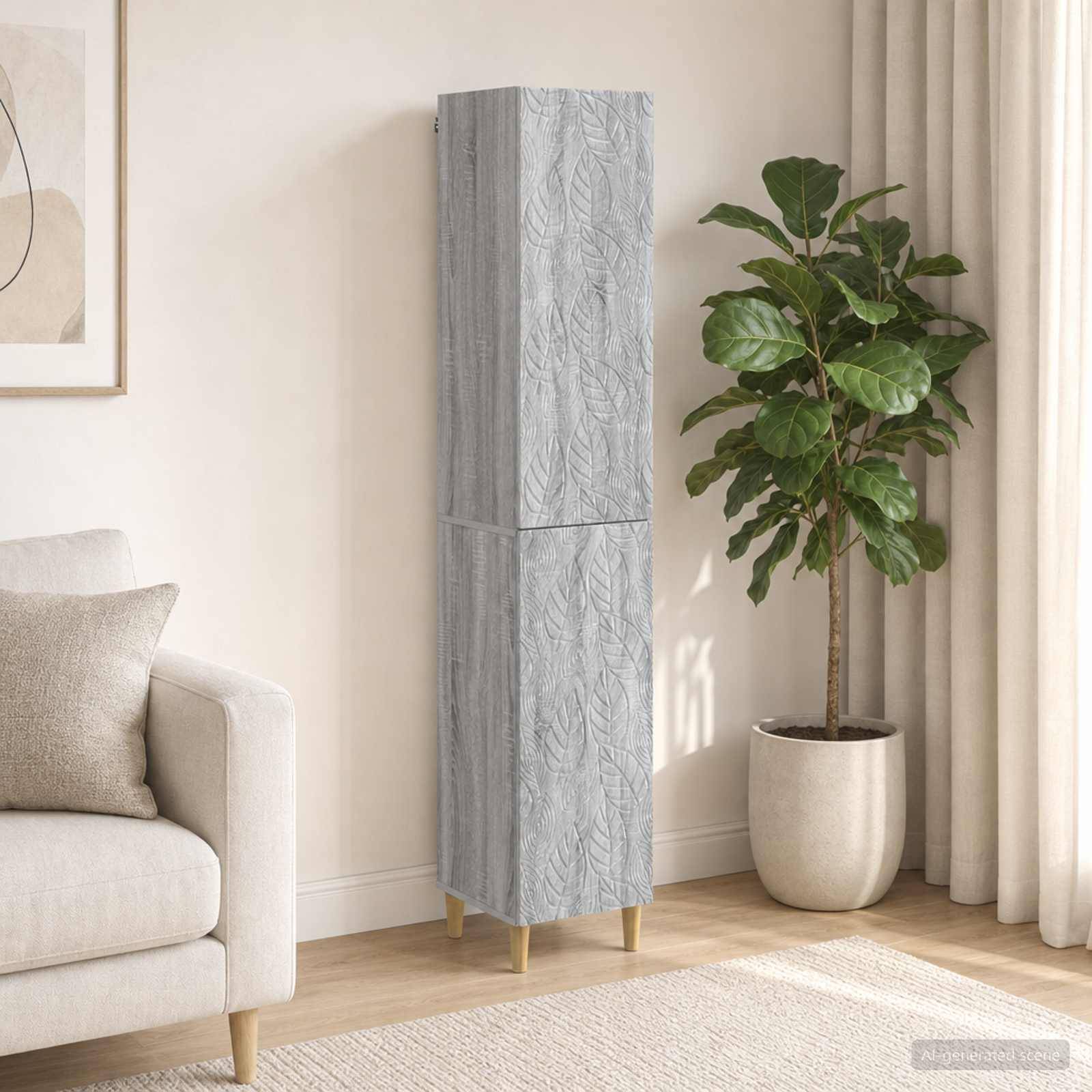 vidaXL Schrankset 2 pcs Grau Sonoma Holzwerkstoff
