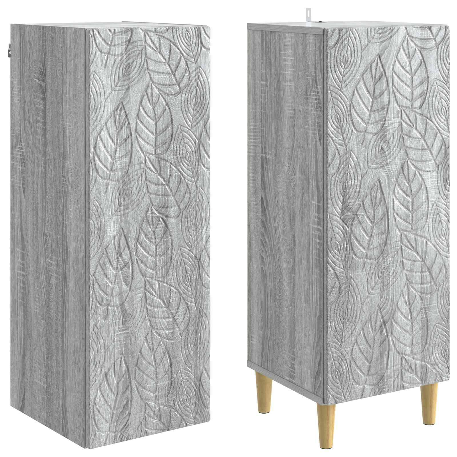 vidaXL Schrankset 2 pcs Grau Sonoma Holzwerkstoff
