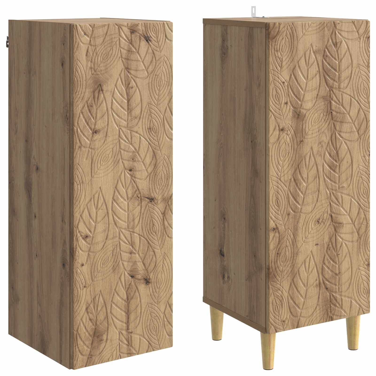 vidaXL Schrankset 2 Stk. Artisan-Eiche Holzwerkstoff