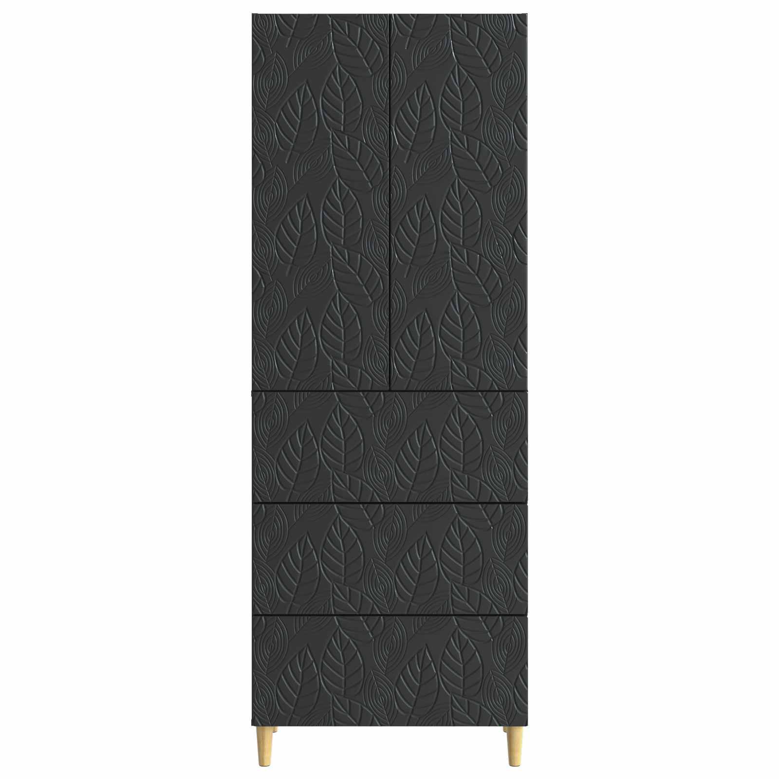 vidaXL Schrankset 2 pcs Schwarz 66 x 34,5 x 90 cm Holzwerkstoff