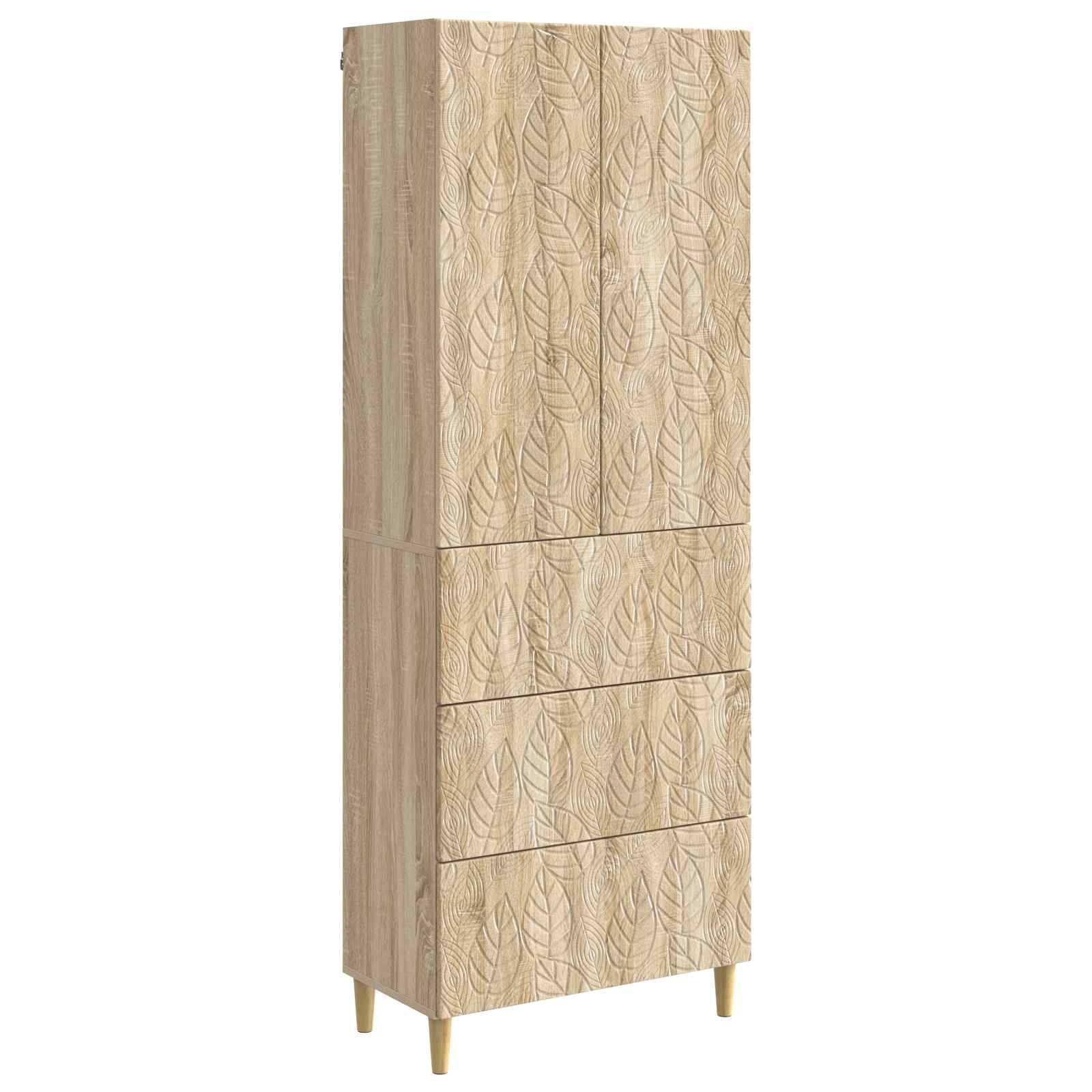 vidaXL Schrankset 2 pcs Sonoma-Eiche 66 x 34,5 x 90 cm Holzwerkstoff