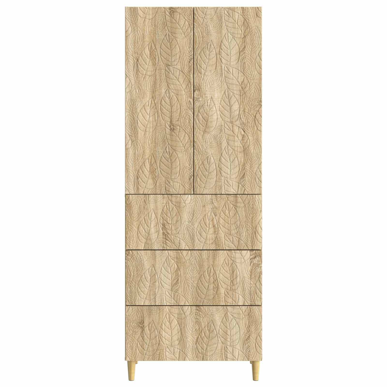 vidaXL Schrankset 2 pcs Sonoma-Eiche 66 x 34,5 x 90 cm Holzwerkstoff