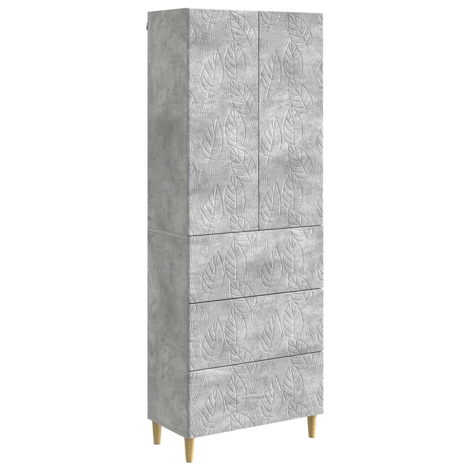 vidaXL Schrankset 2 pcs Betongrau 66 x 34,5 x 90 cm Holzwerkstoff