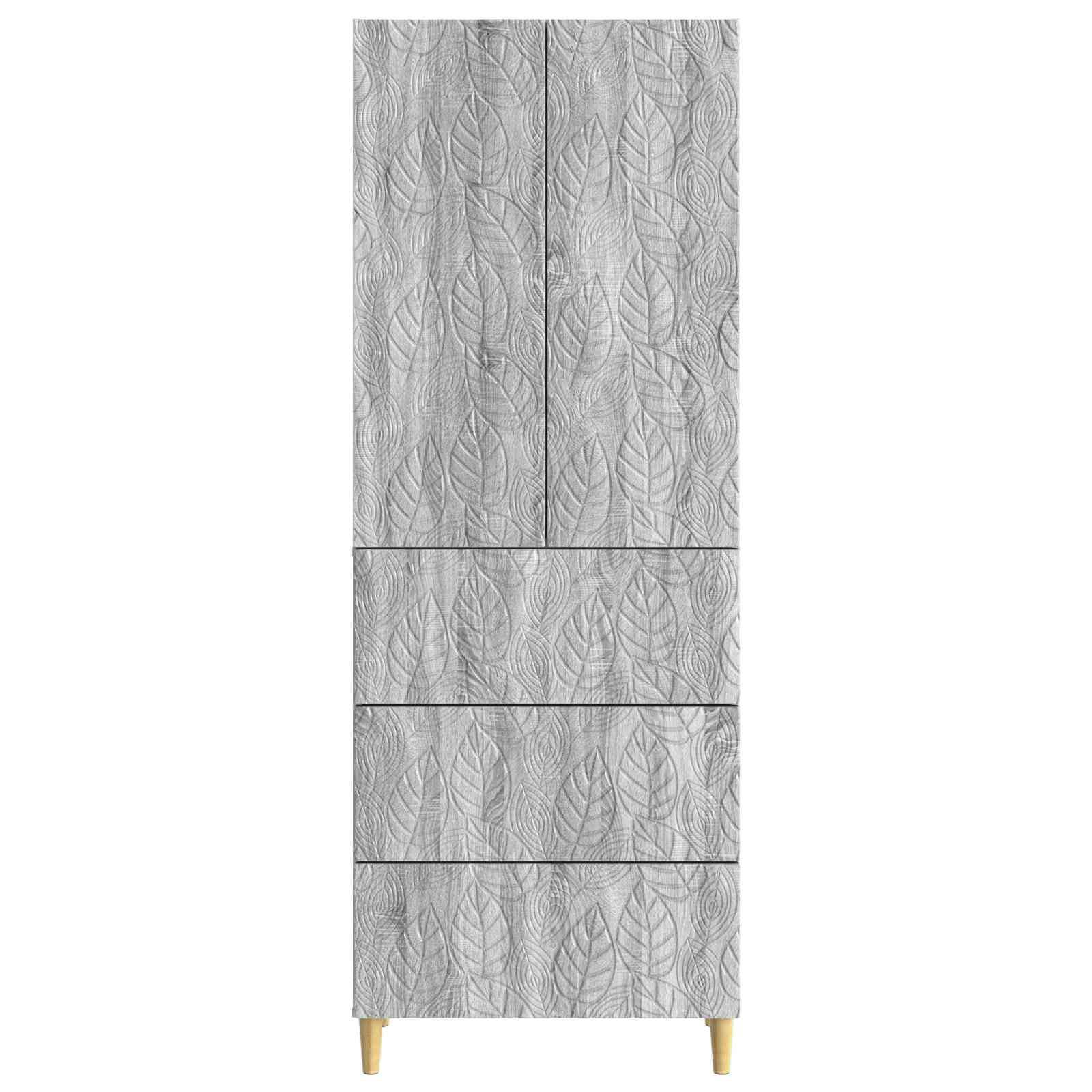 vidaXL Schrankset 2 pcs Grau Sonoma 66 x 34,5 x 90 cm Holzwerkstoff